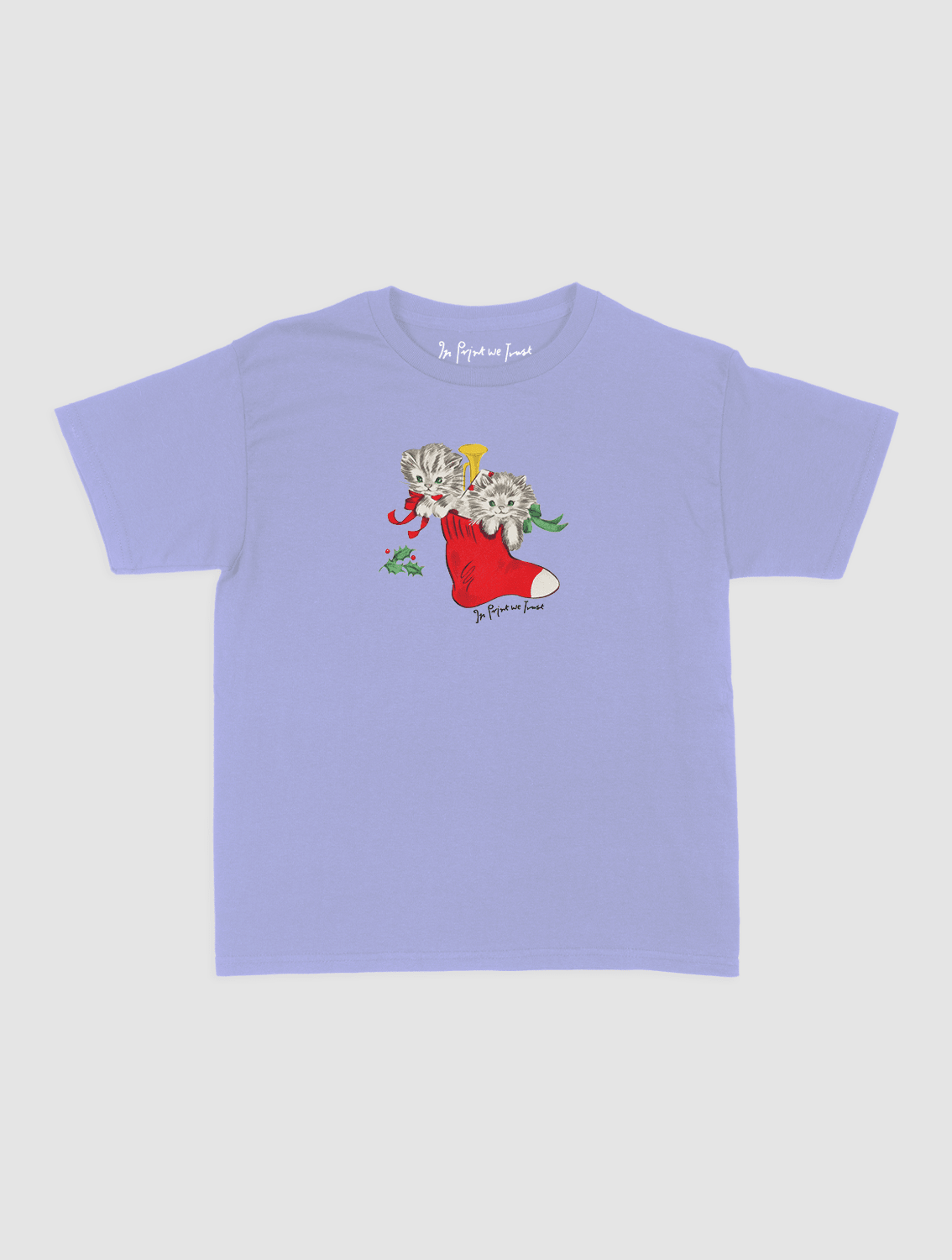 stocking baby tee - In Print We Trust