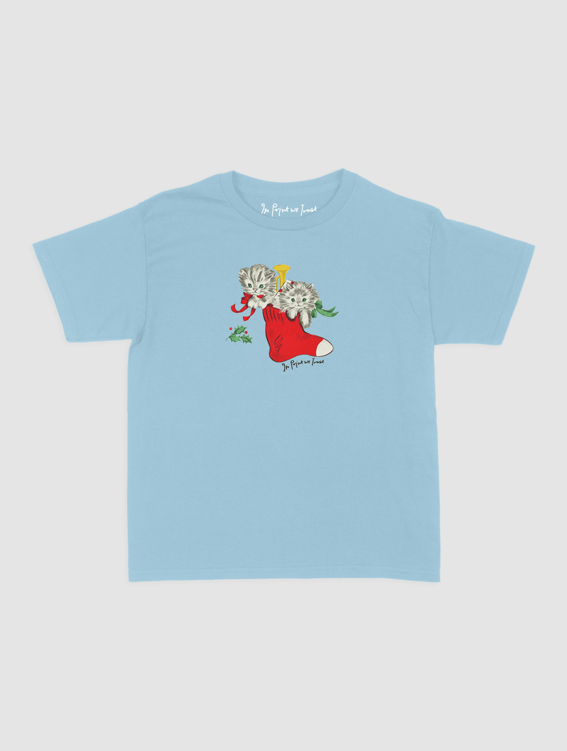 stocking baby tee - In Print We Trust