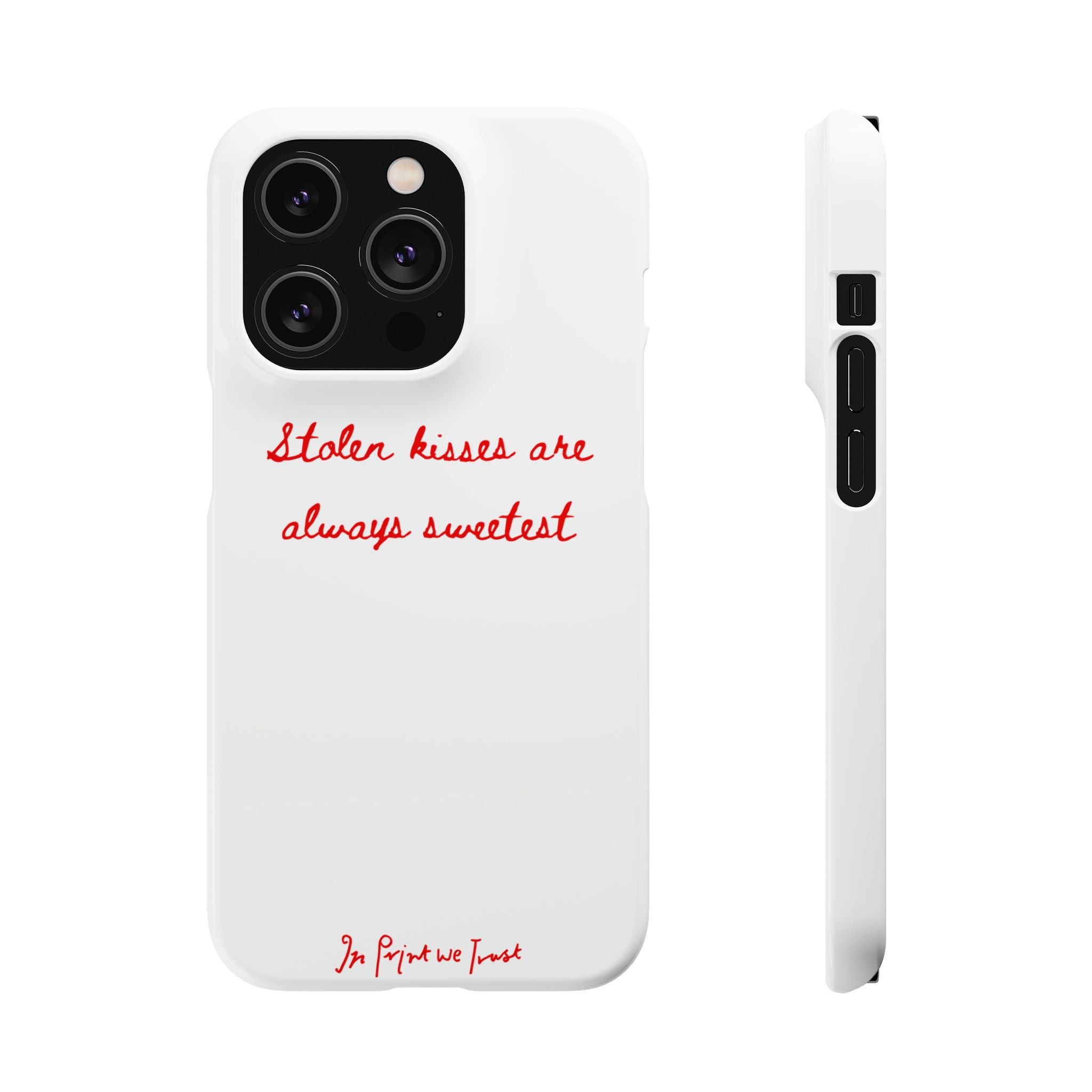 stolen kisses iPhone case - In Print We Trust