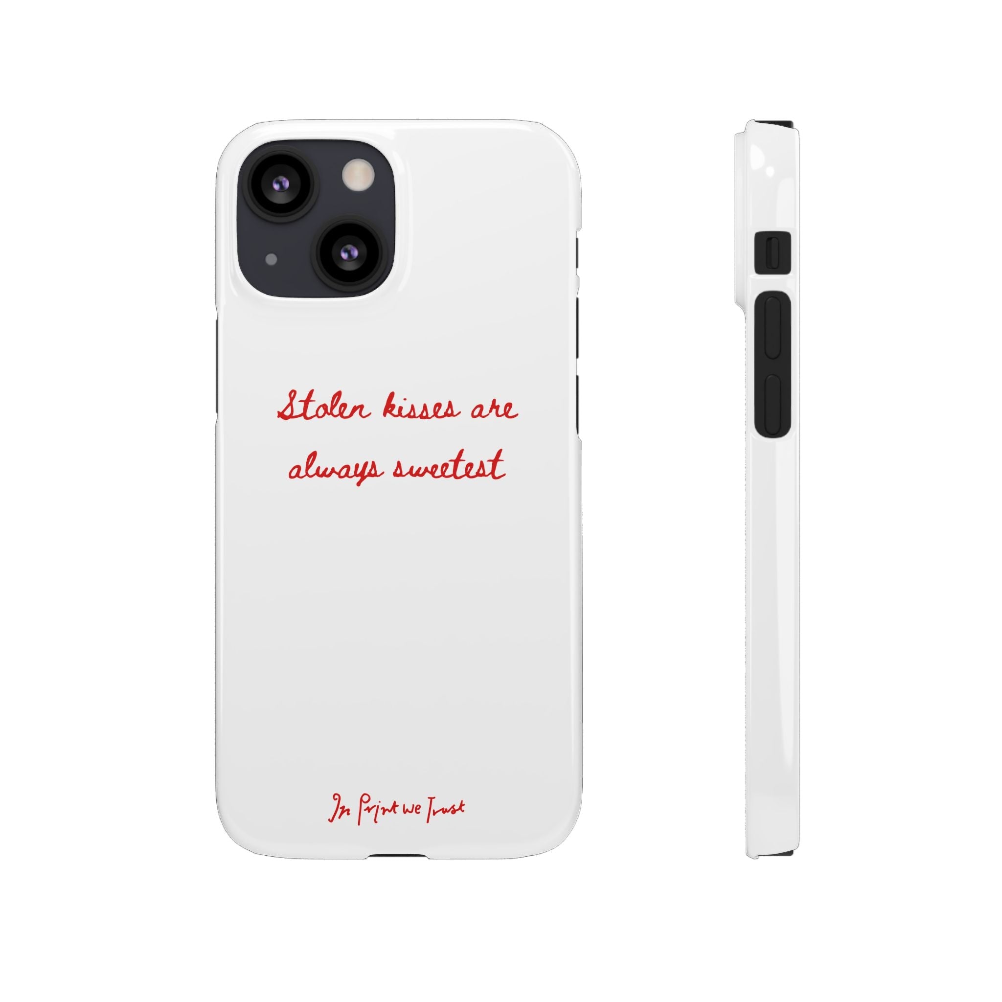 stolen kisses iPhone case - In Print We Trust