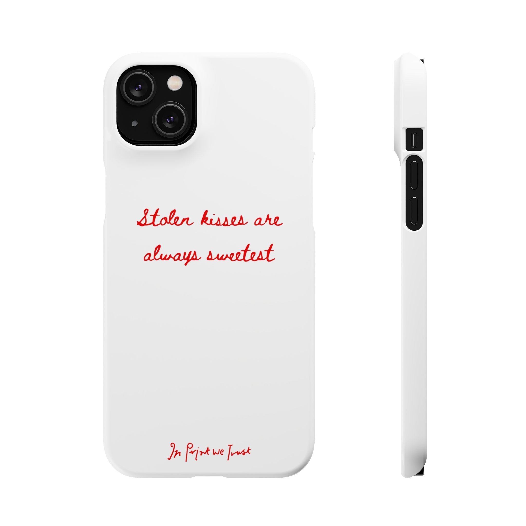 stolen kisses iPhone case - In Print We Trust