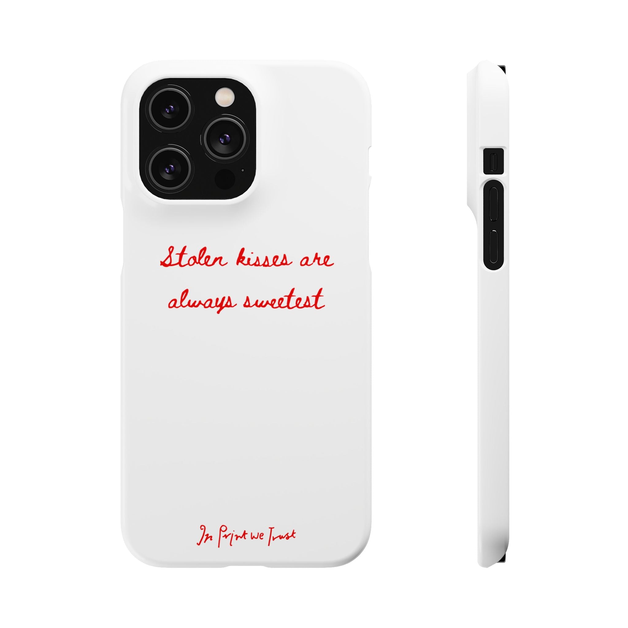 stolen kisses iPhone case - In Print We Trust