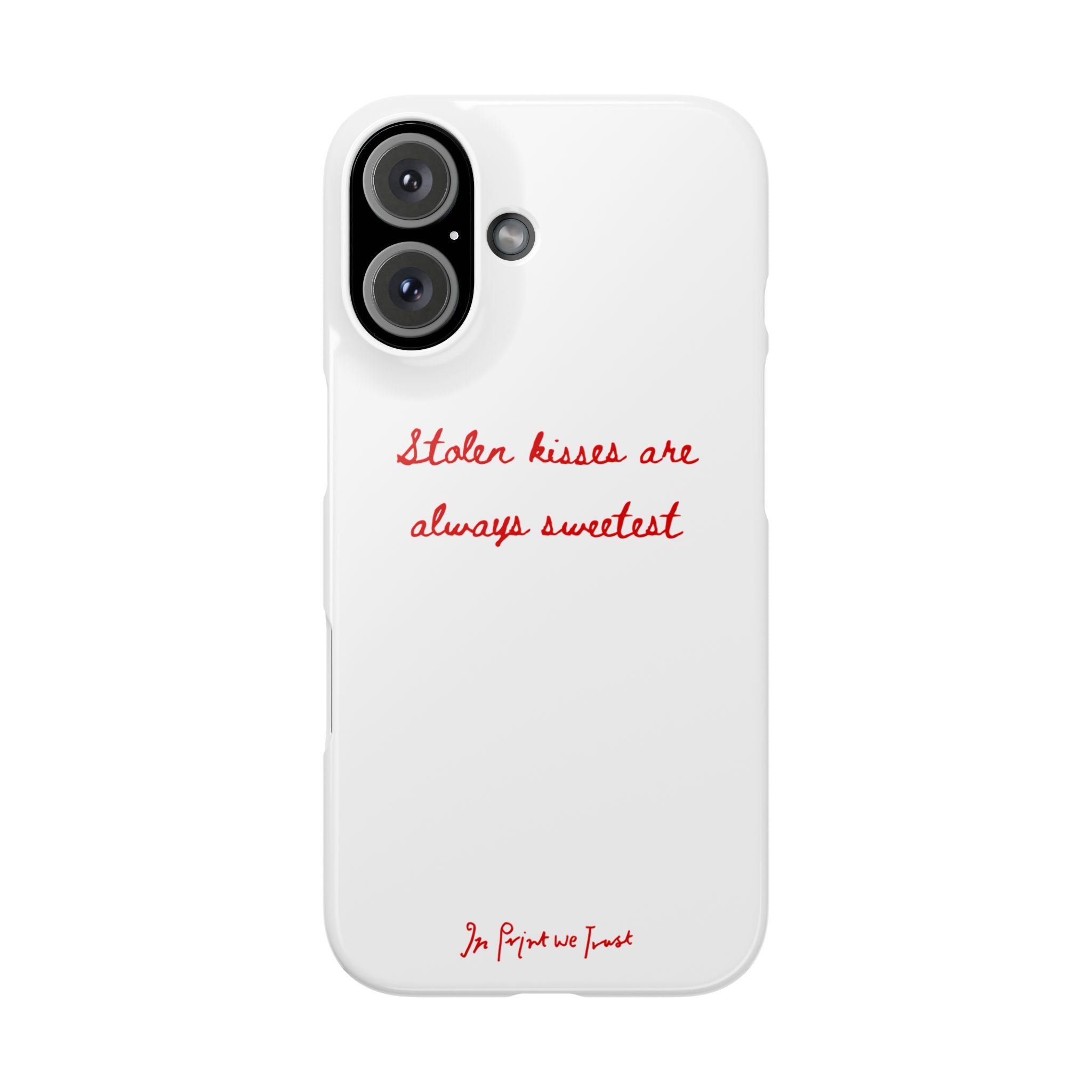 stolen kisses iPhone case - In Print We Trust