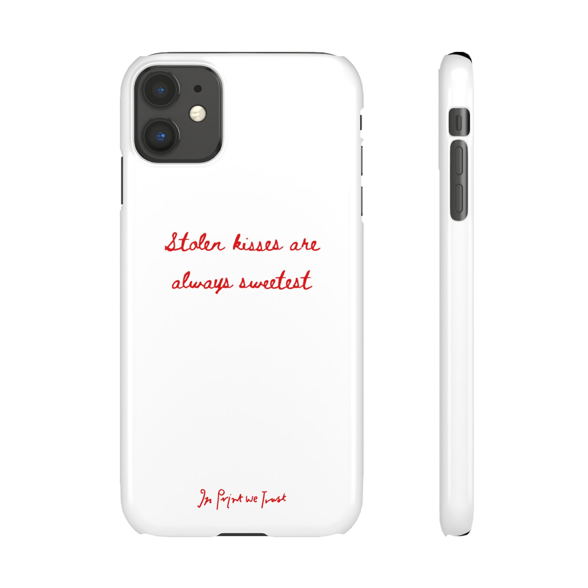 stolen kisses iPhone case - In Print We Trust