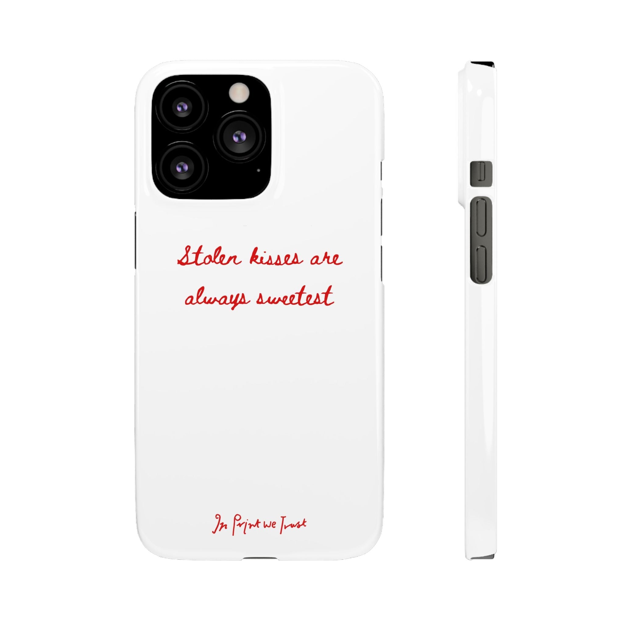 stolen kisses iPhone case - In Print We Trust