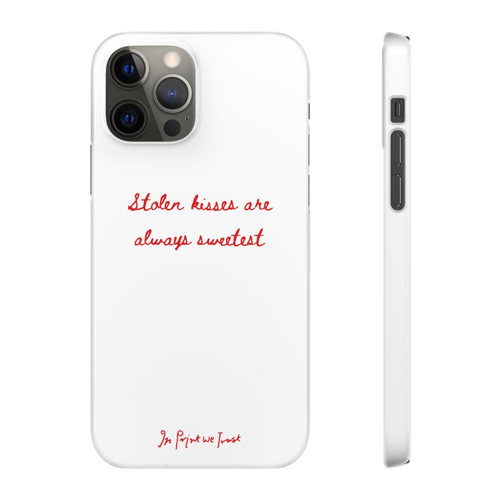 stolen kisses iPhone case - In Print We Trust