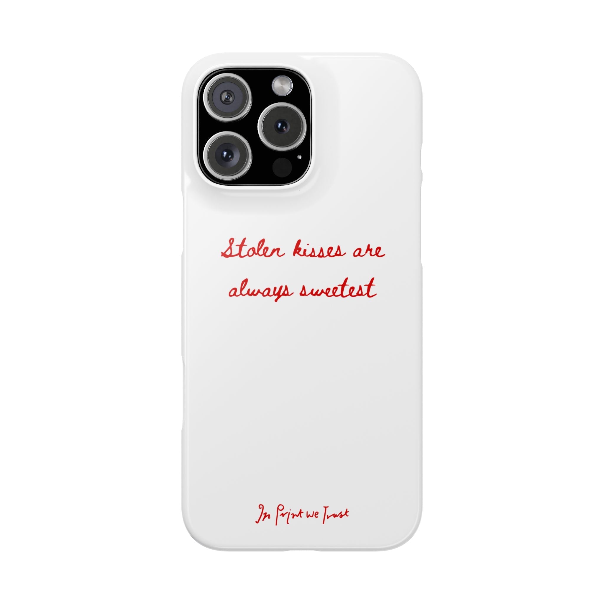 stolen kisses iPhone case - In Print We Trust