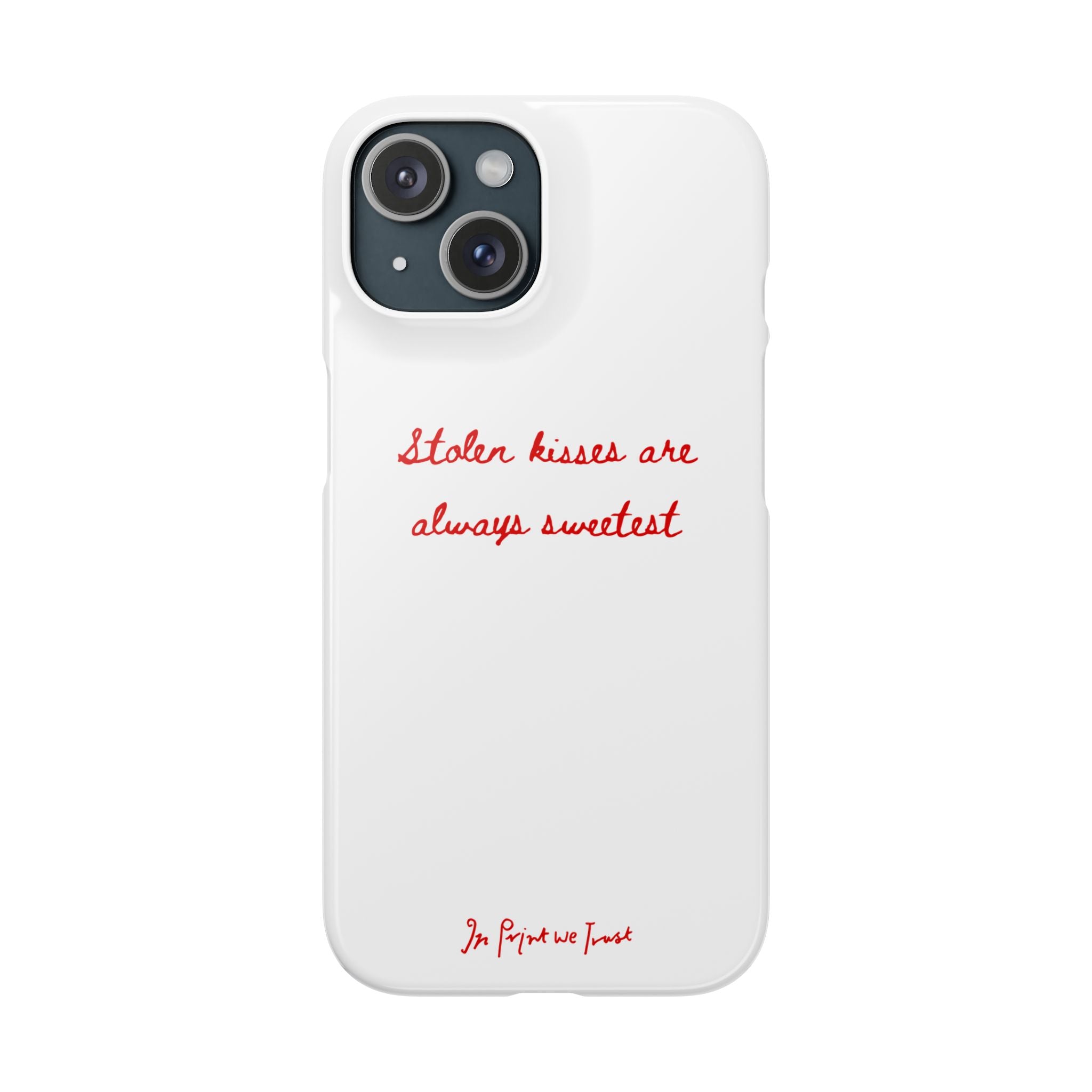 stolen kisses iPhone case - In Print We Trust