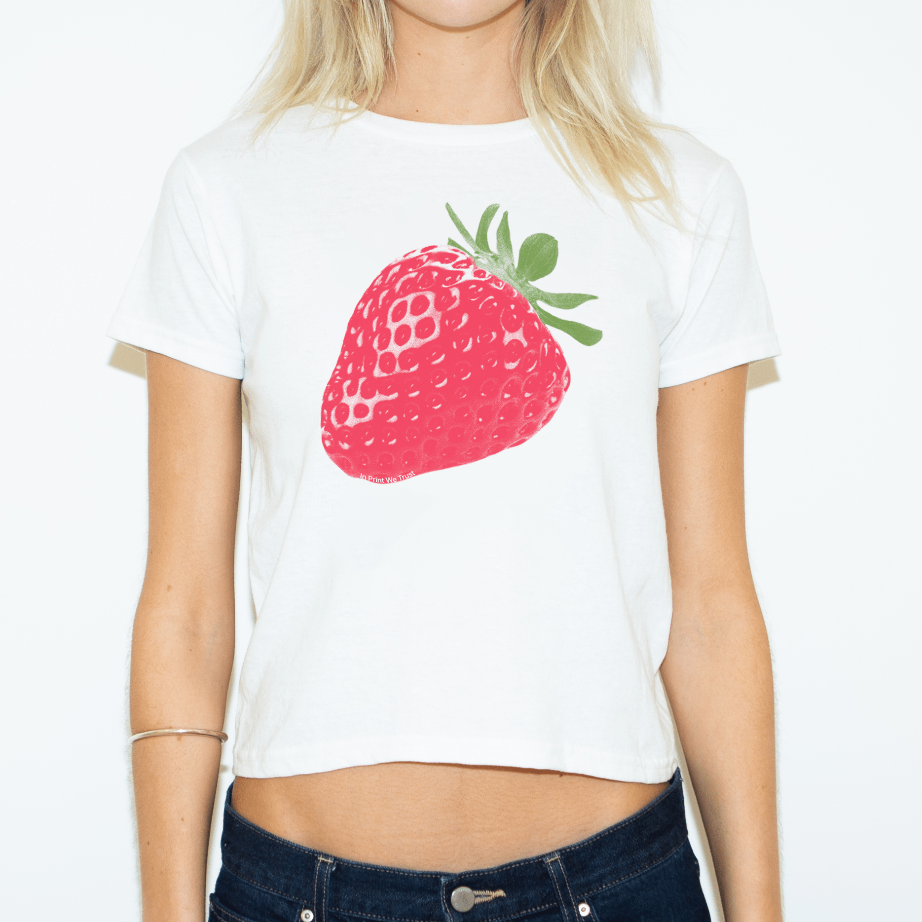'Strawberry Fields' baby tee - In Print We Trust