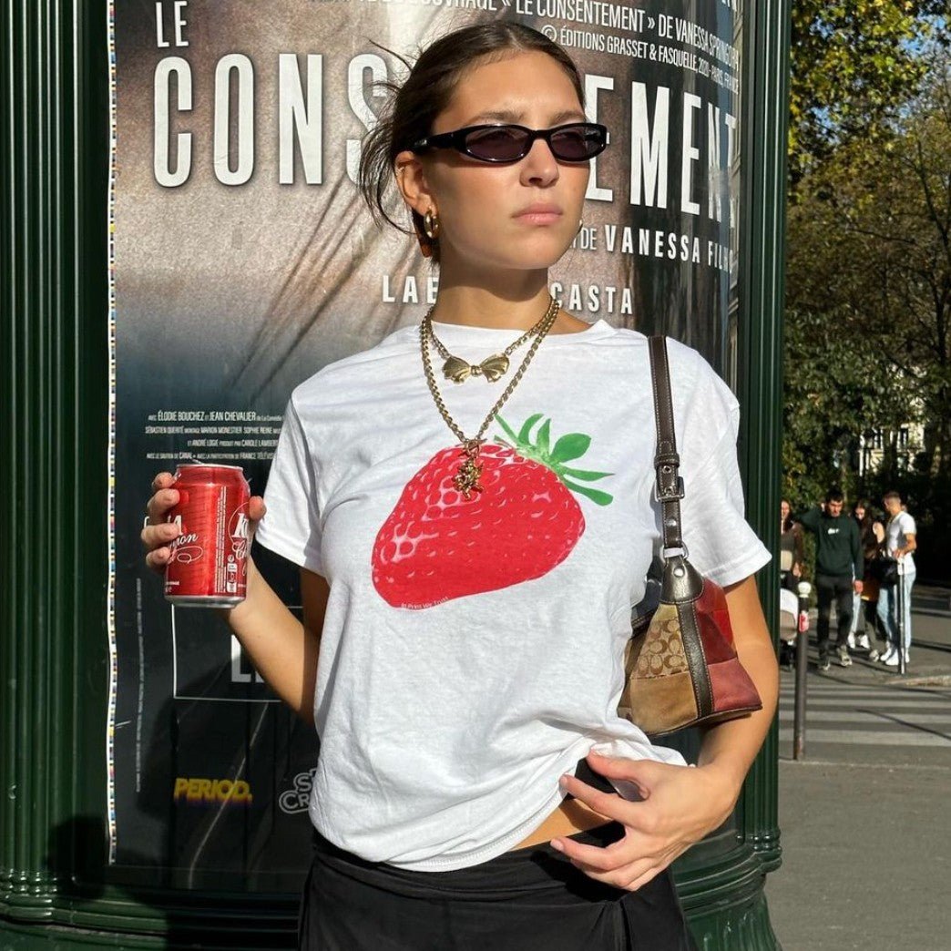 strawberry fields baby tee - In Print We Trust