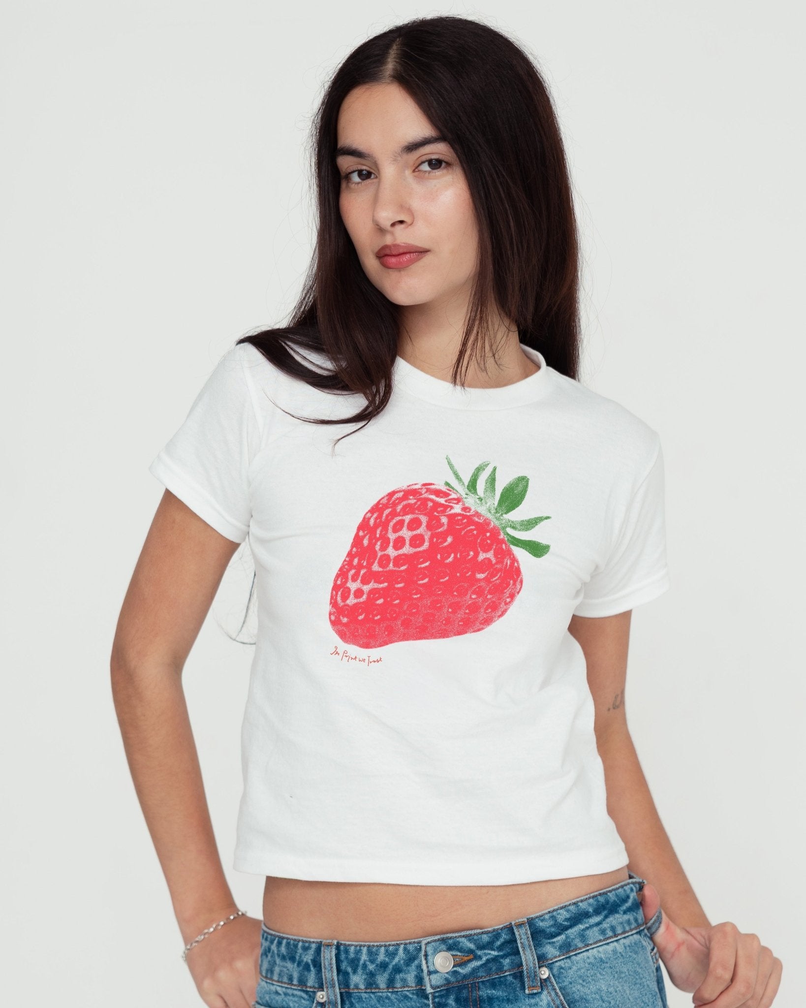 strawberry fields baby tee - In Print We Trust