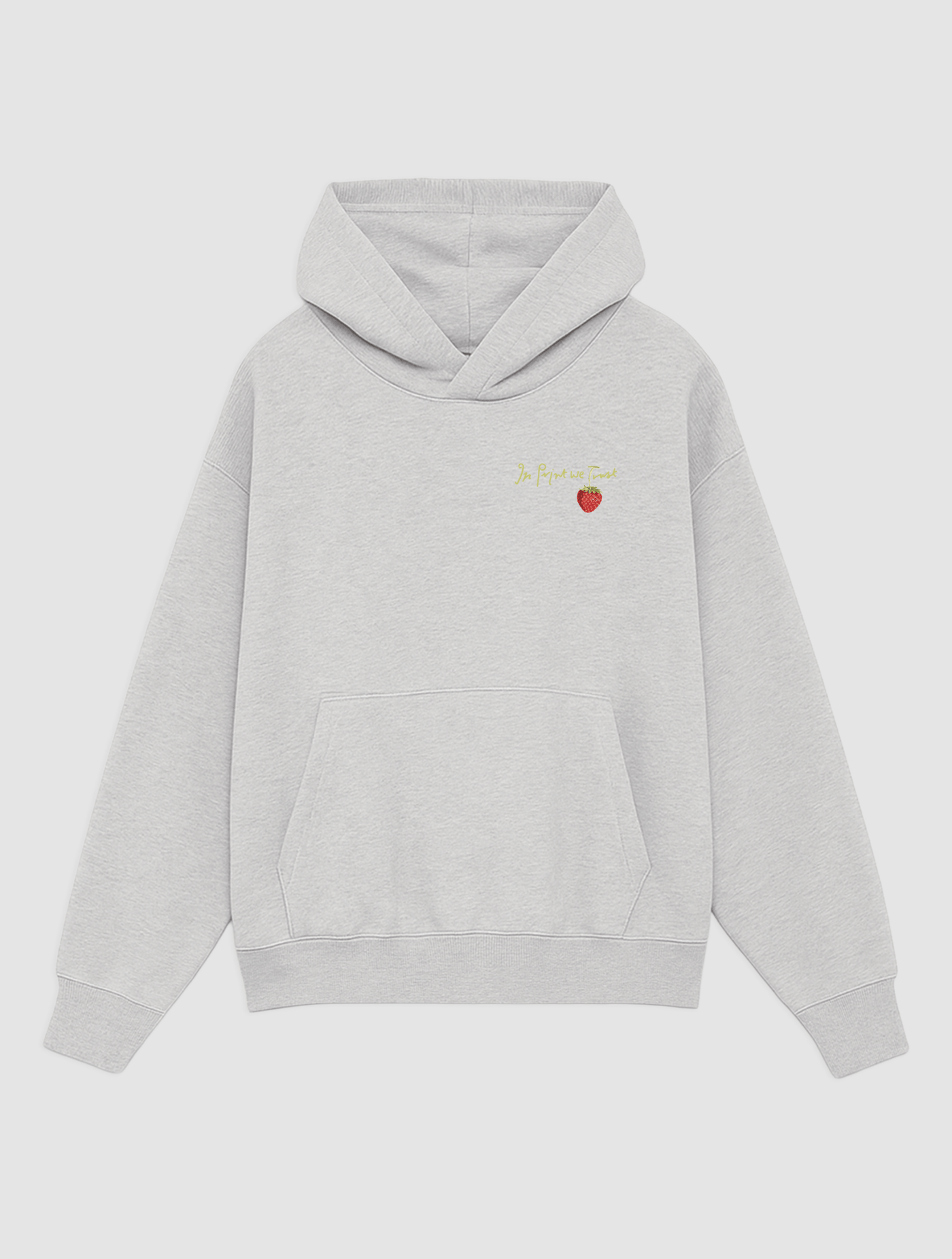 strawberry grey hoodie - In Print We Trust
