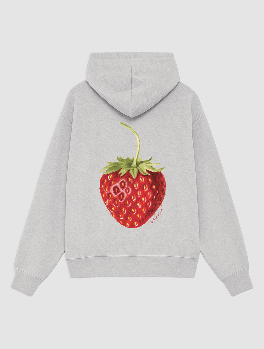 strawberry grey hoodie - In Print We Trust