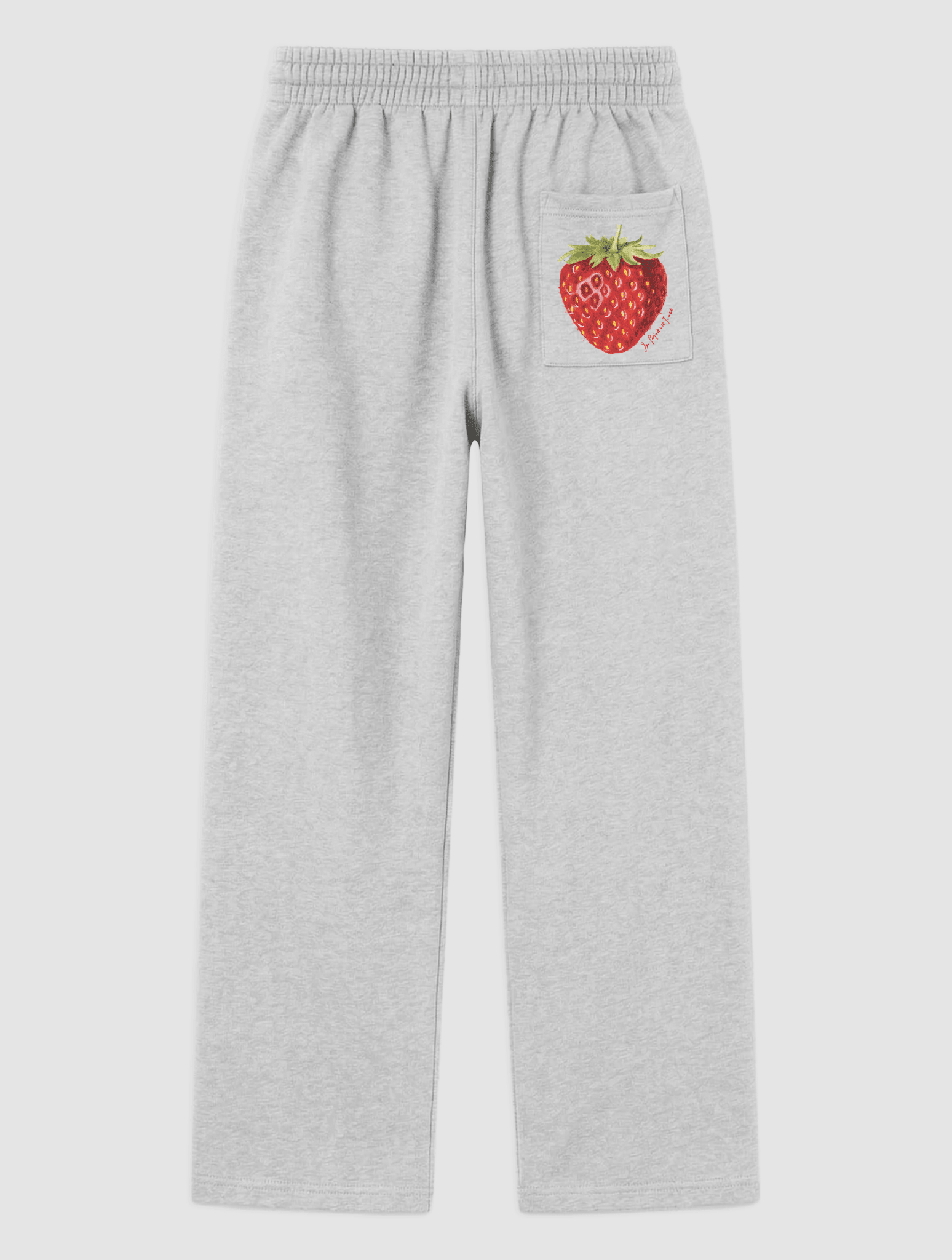 strawberry grey sweatpants - In Print We Trust