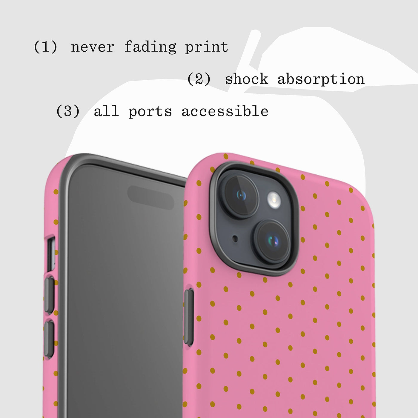 strawberry tough iPhone case - In Print We Trust