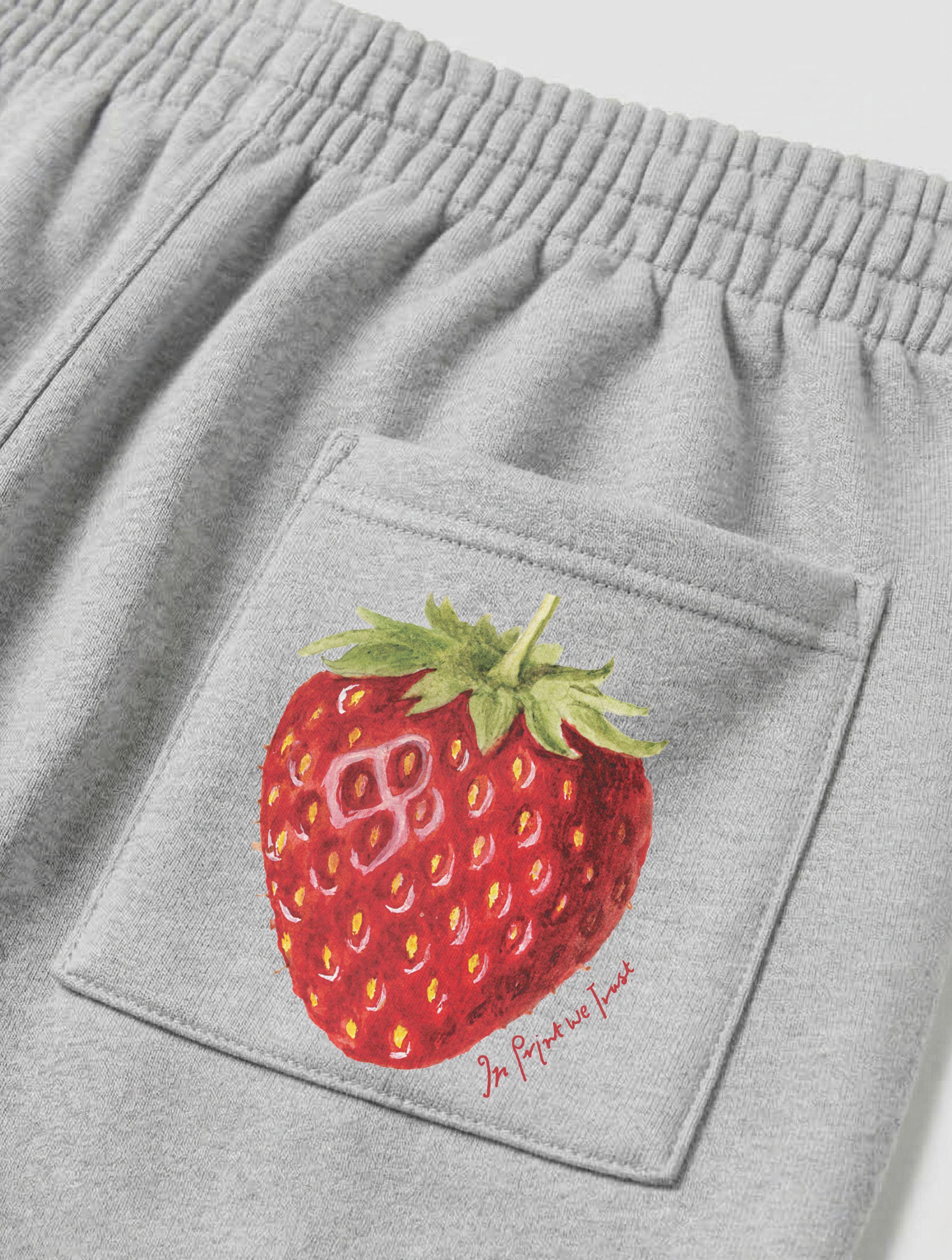 strawberry grey sweatpants