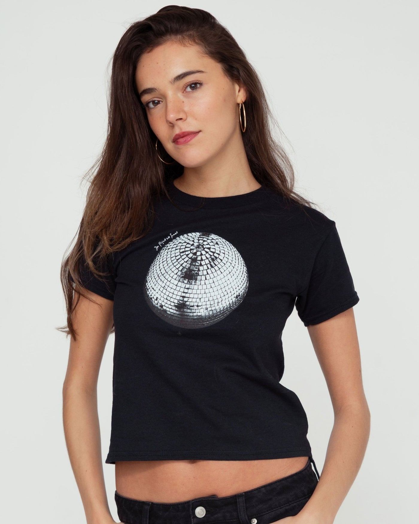 studio 54 black baby tee - In Print We Trust