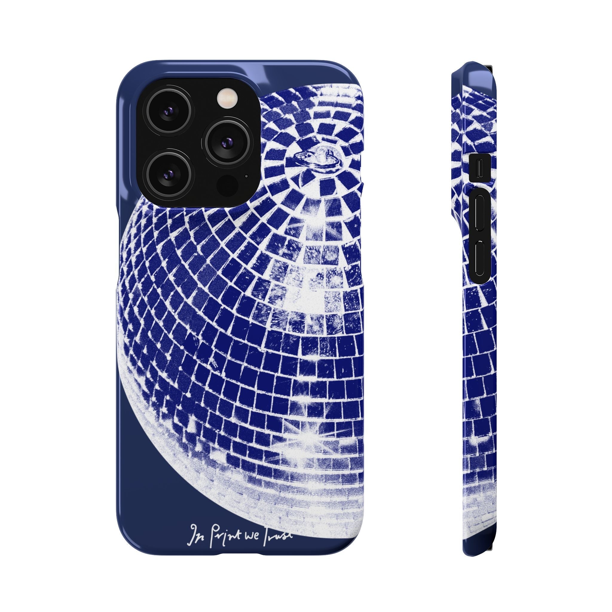 studio 54 iPhone case (blue) - In Print We Trust