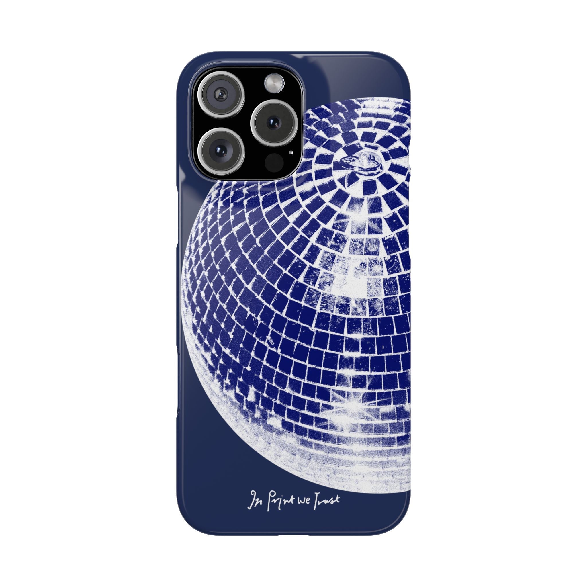 studio 54 iPhone case (blue) - In Print We Trust