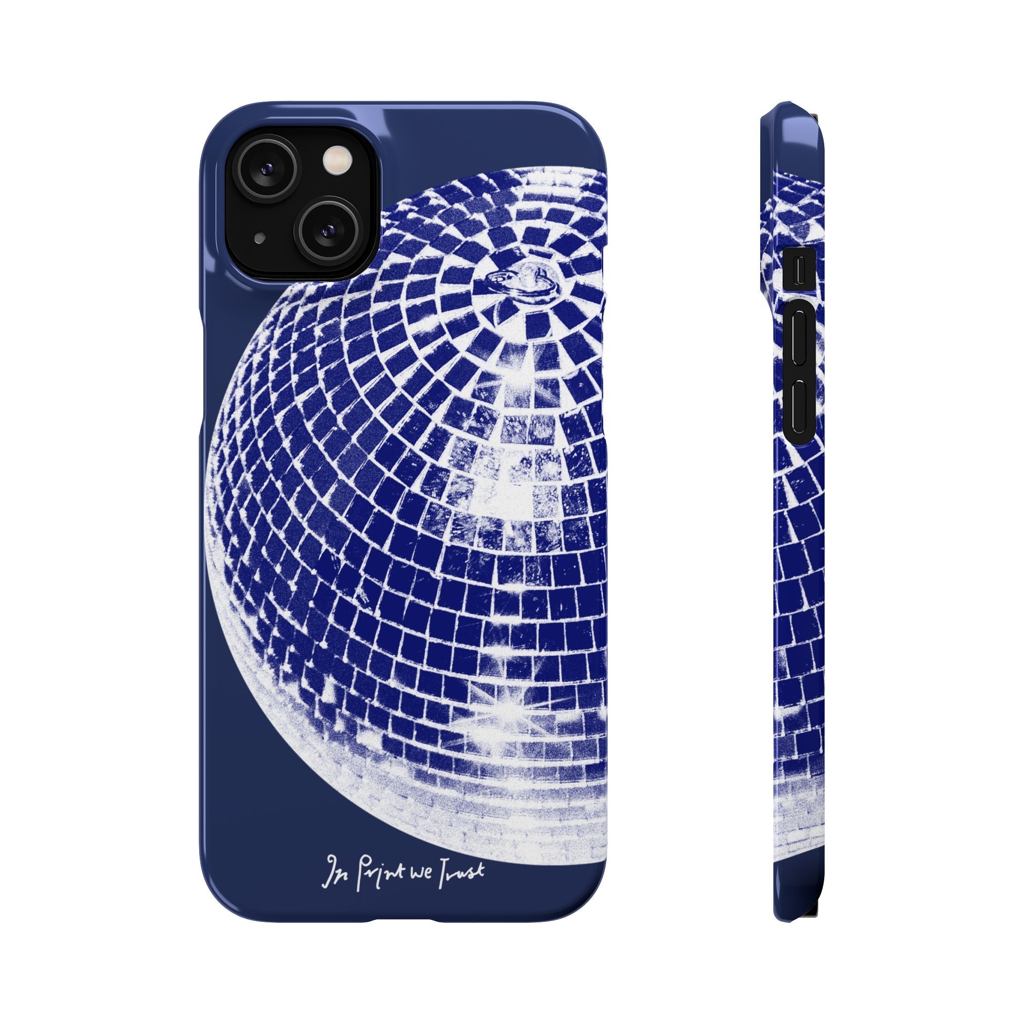 studio 54 iPhone case (blue) - In Print We Trust