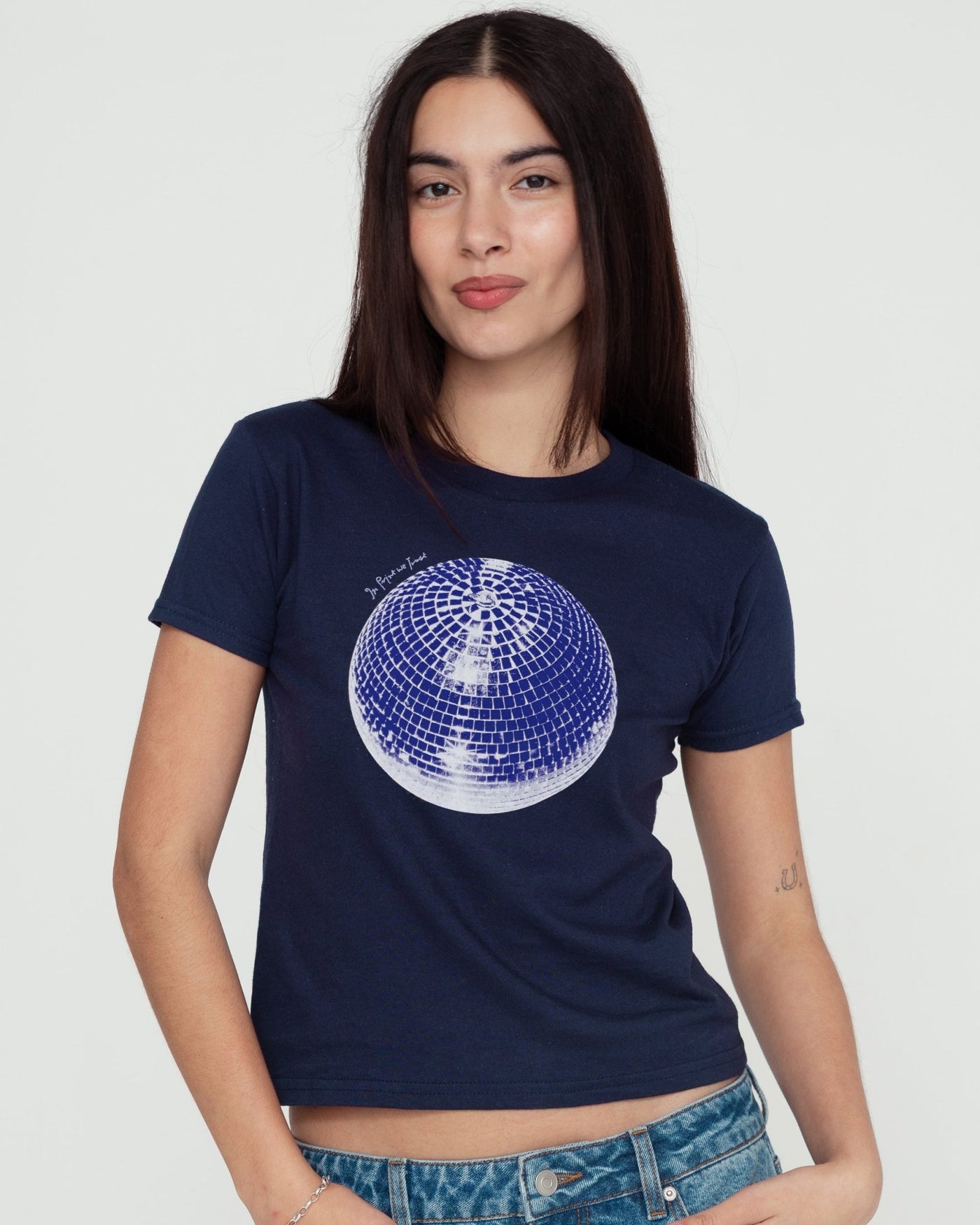 studio 54 navy baby tee - In Print We Trust