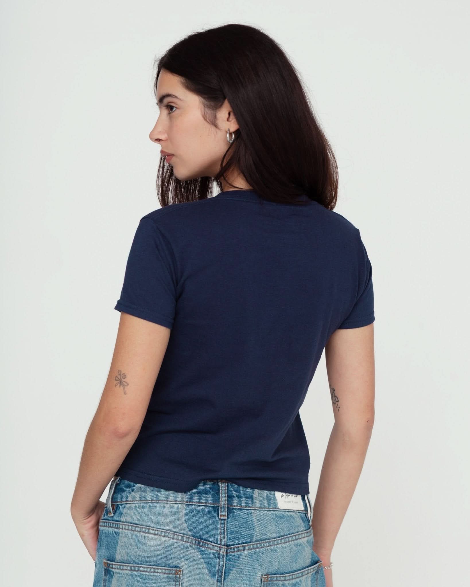studio 54 navy baby tee · In Print We Trust