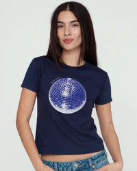 studio 54 navy baby tee - In Print We Trust
