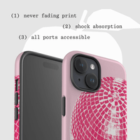 studio 54 tough iPhone case (pink) - In Print We Trust