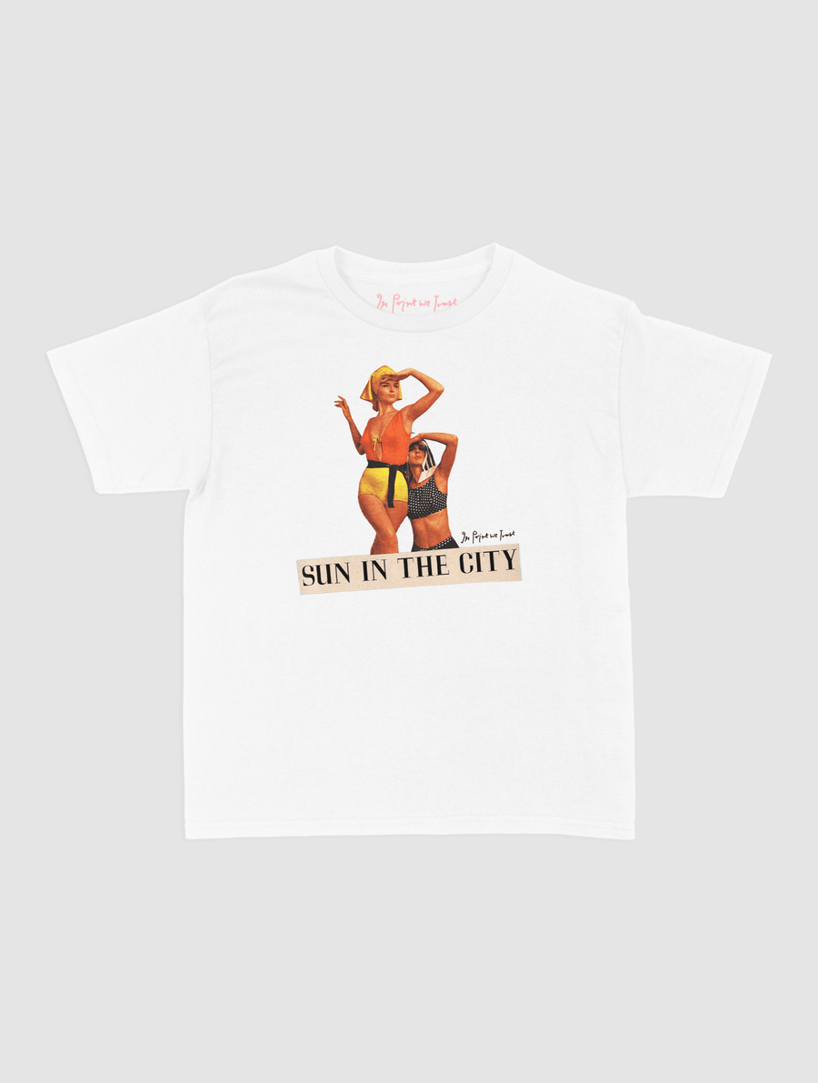 sun in the city baby tee - In Print We Trust