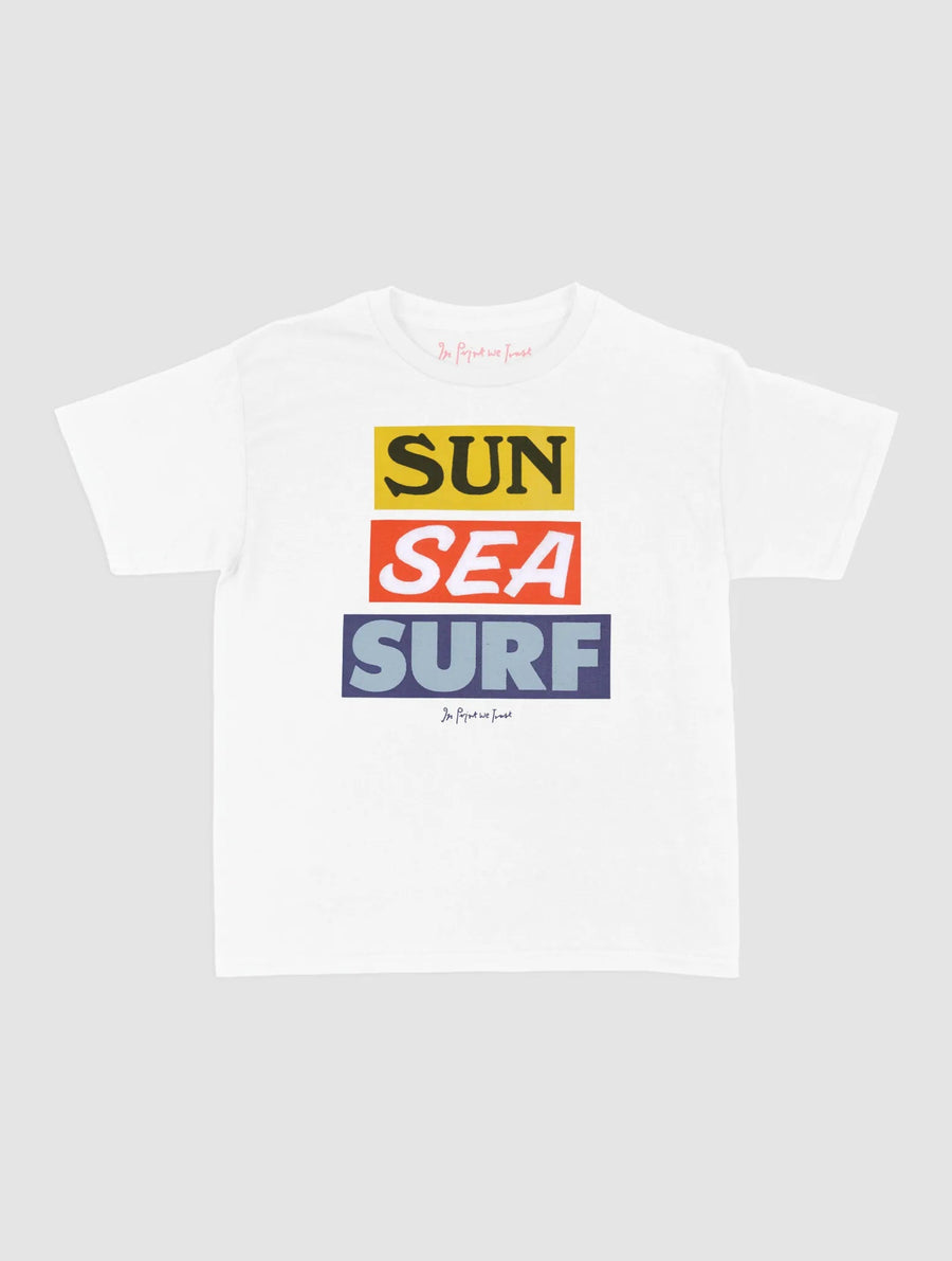 sun sea surf baby tee - In Print We Trust