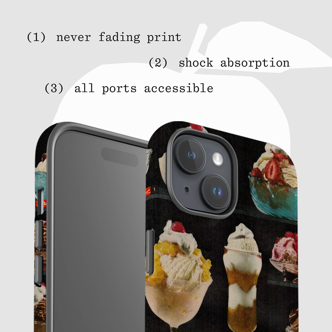 sundae tough iPhone case - In Print We Trust
