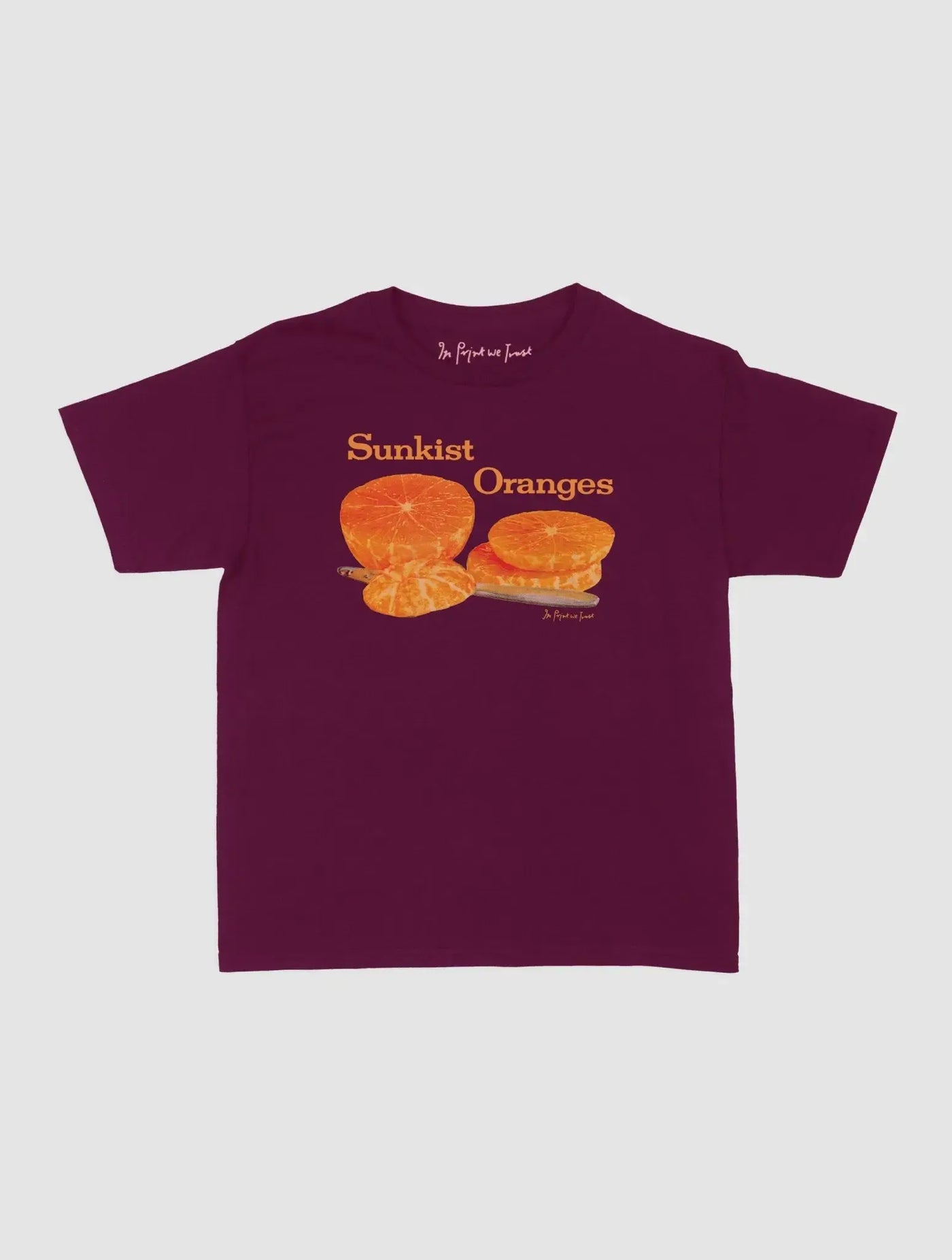 sunkist oranges baby tee - In Print We Trust