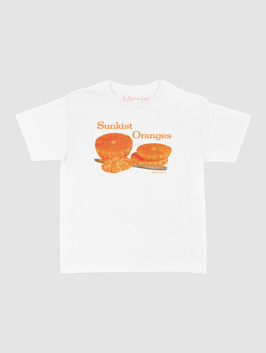sunkist oranges baby tee - In Print We Trust