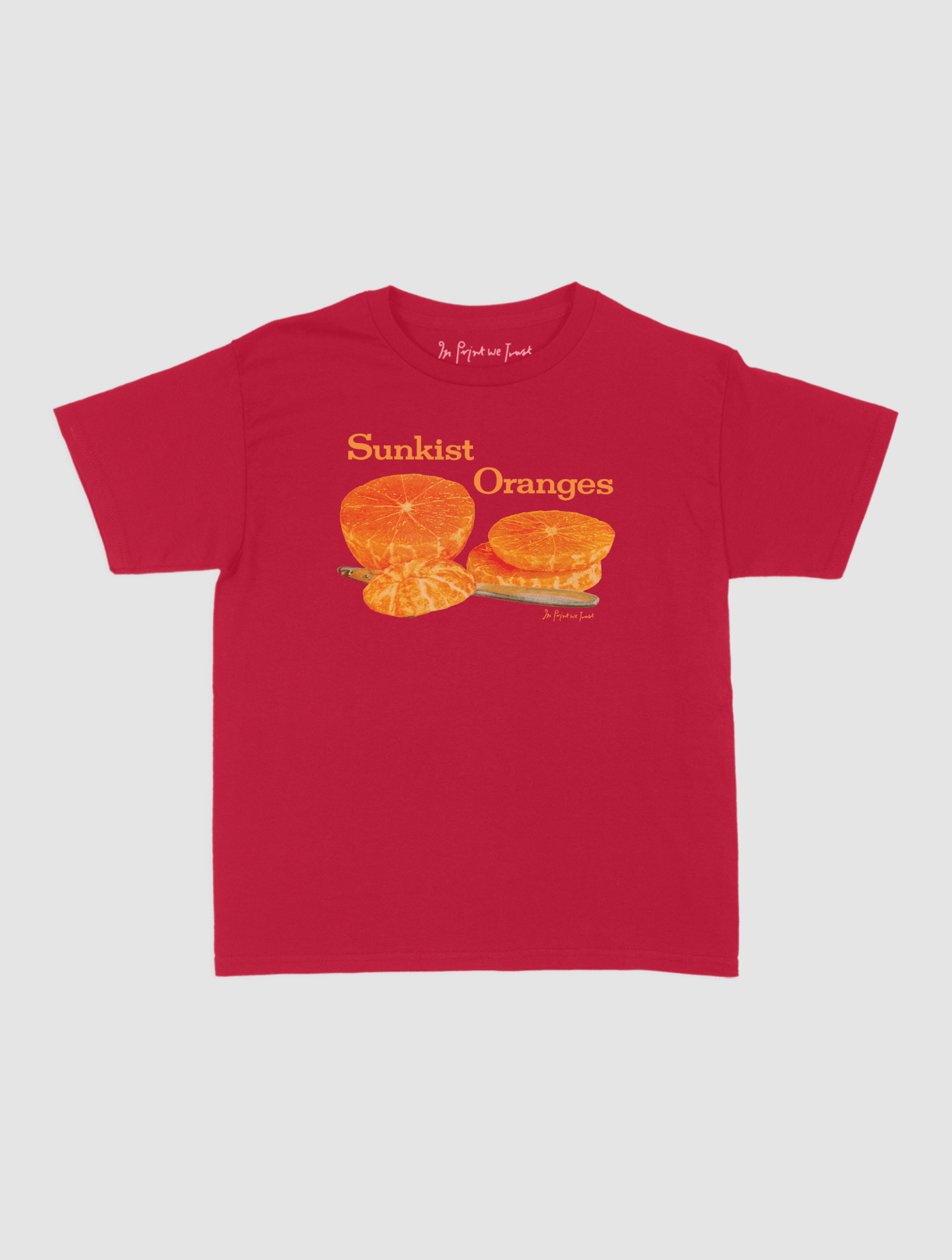 sunkist oranges baby tee - In Print We Trust