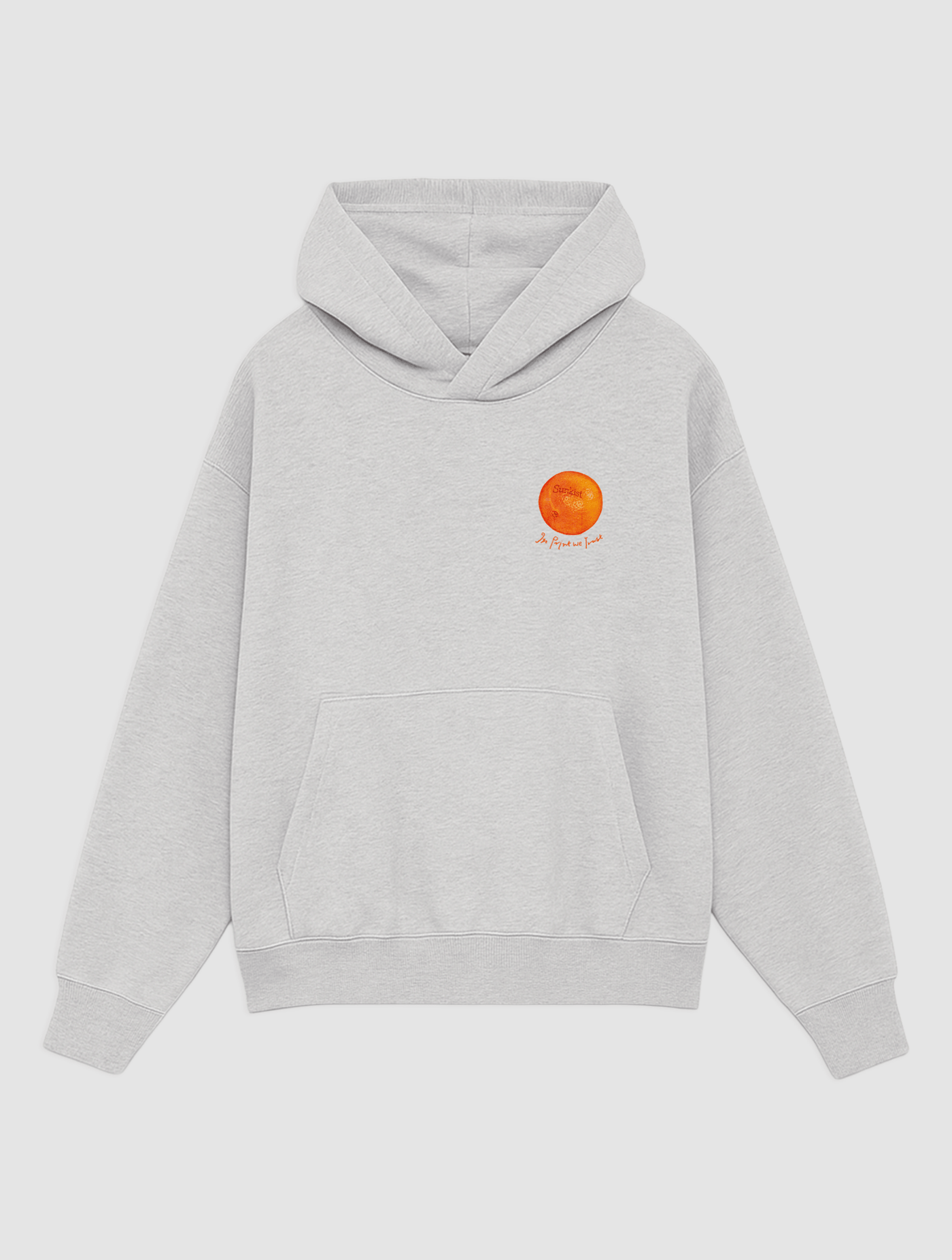 sunkist oranges grey hoodie - In Print We Trust