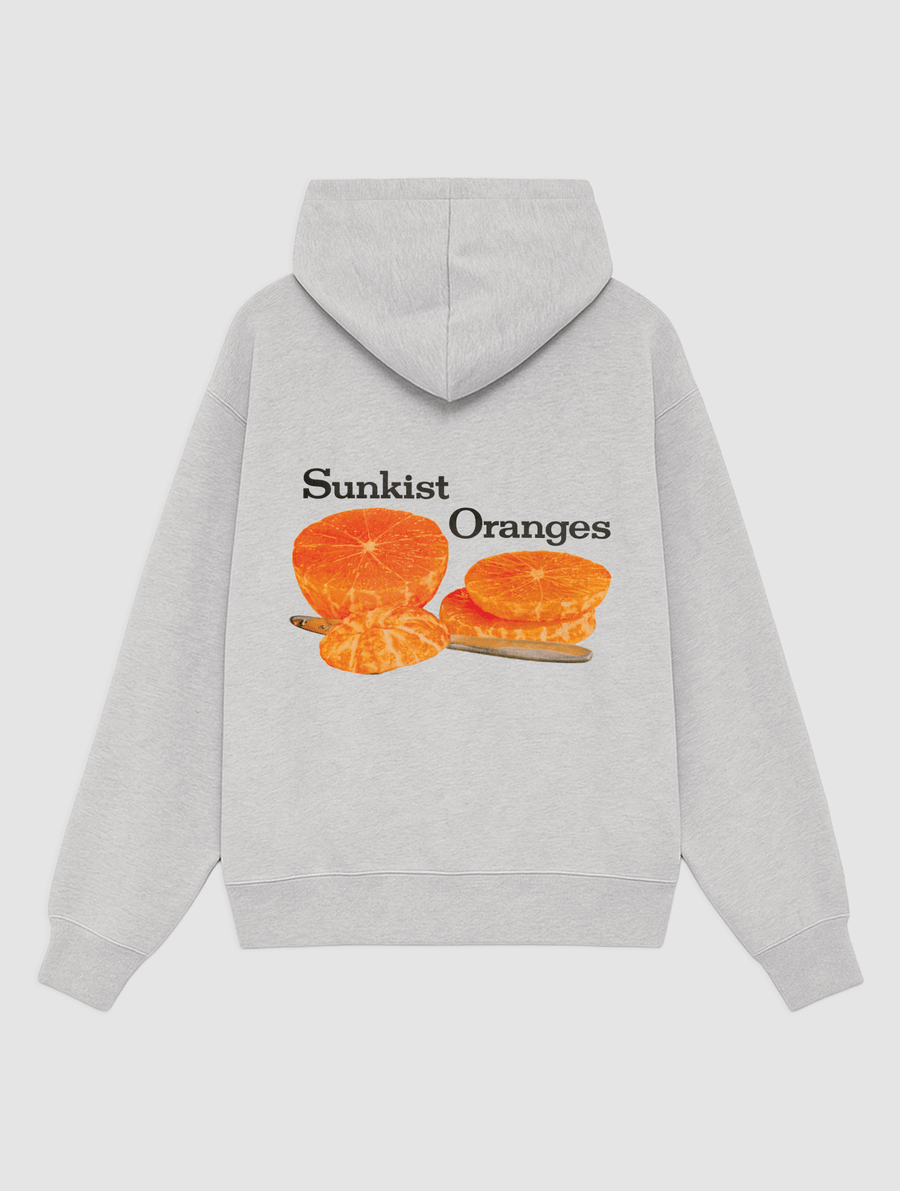 sunkist oranges grey hoodie - In Print We Trust