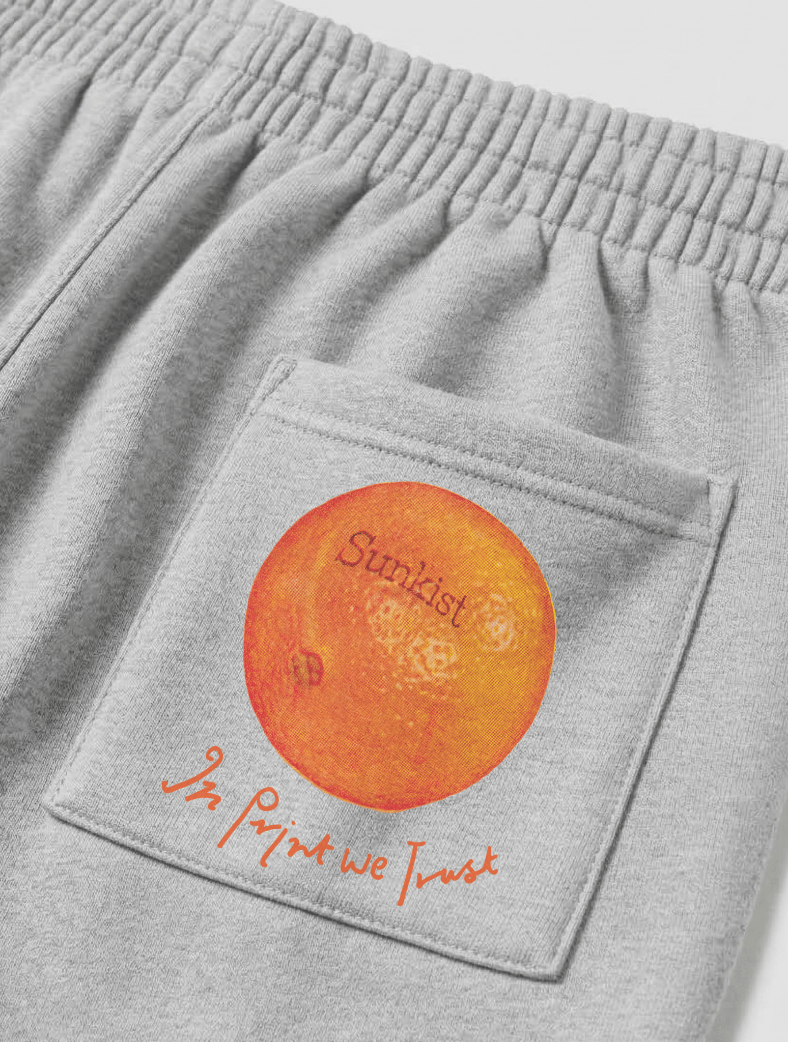 sunkist oranges grey sweatpants - In Print We Trust