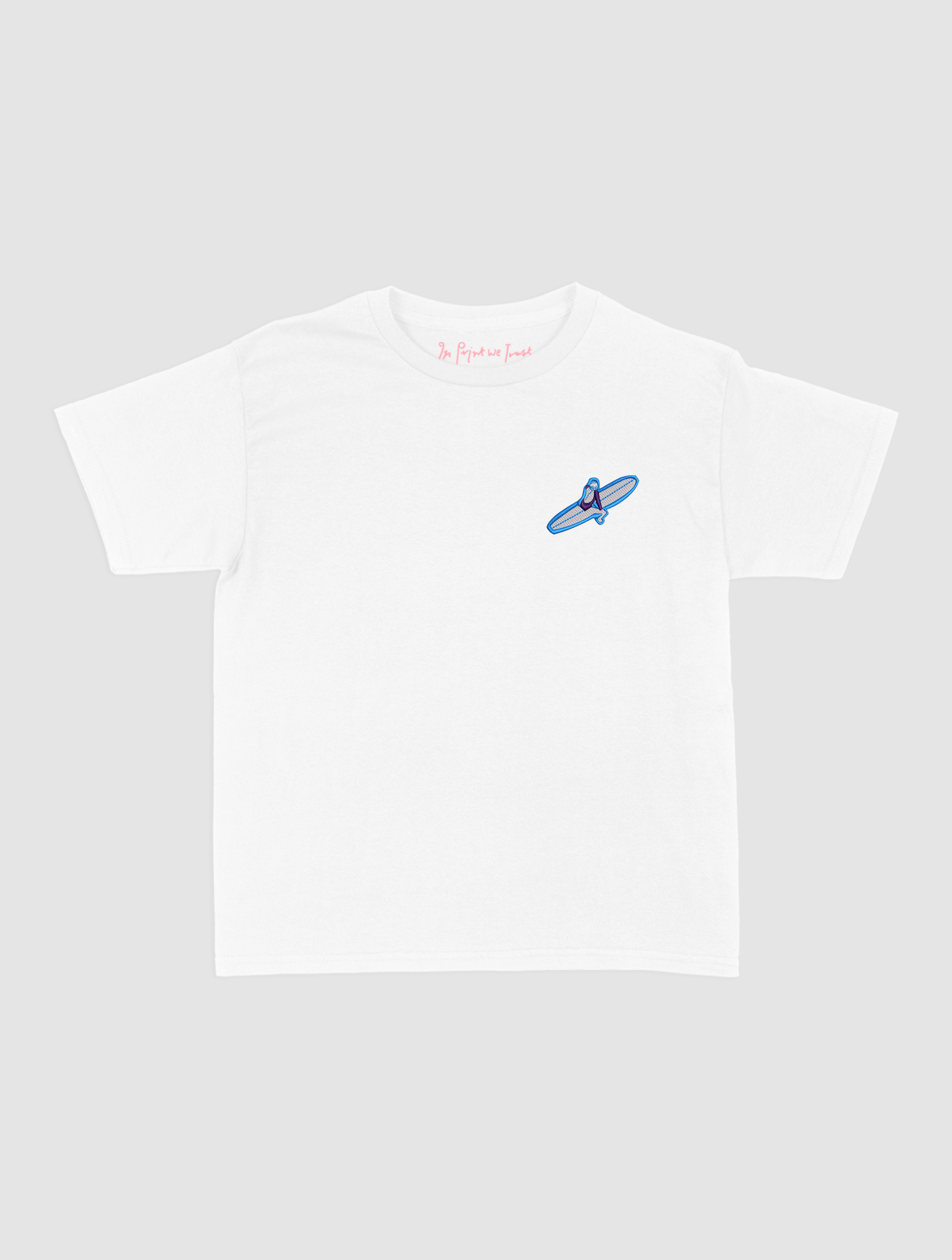 surf's up embroidered baby tee - In Print We Trust