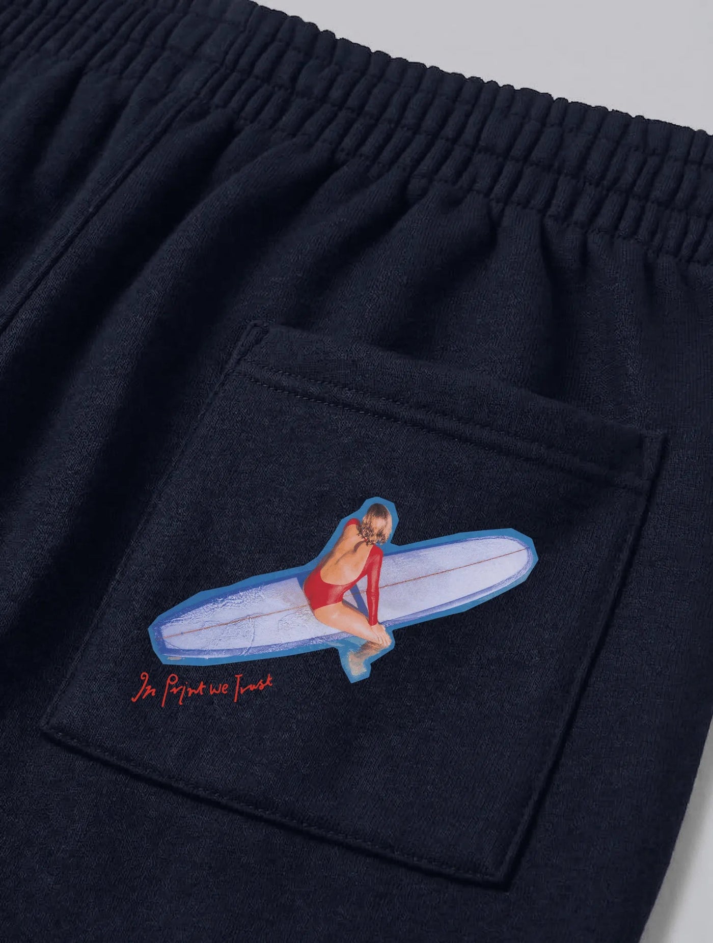 surf's up navy sweatpants - In Print We Trust