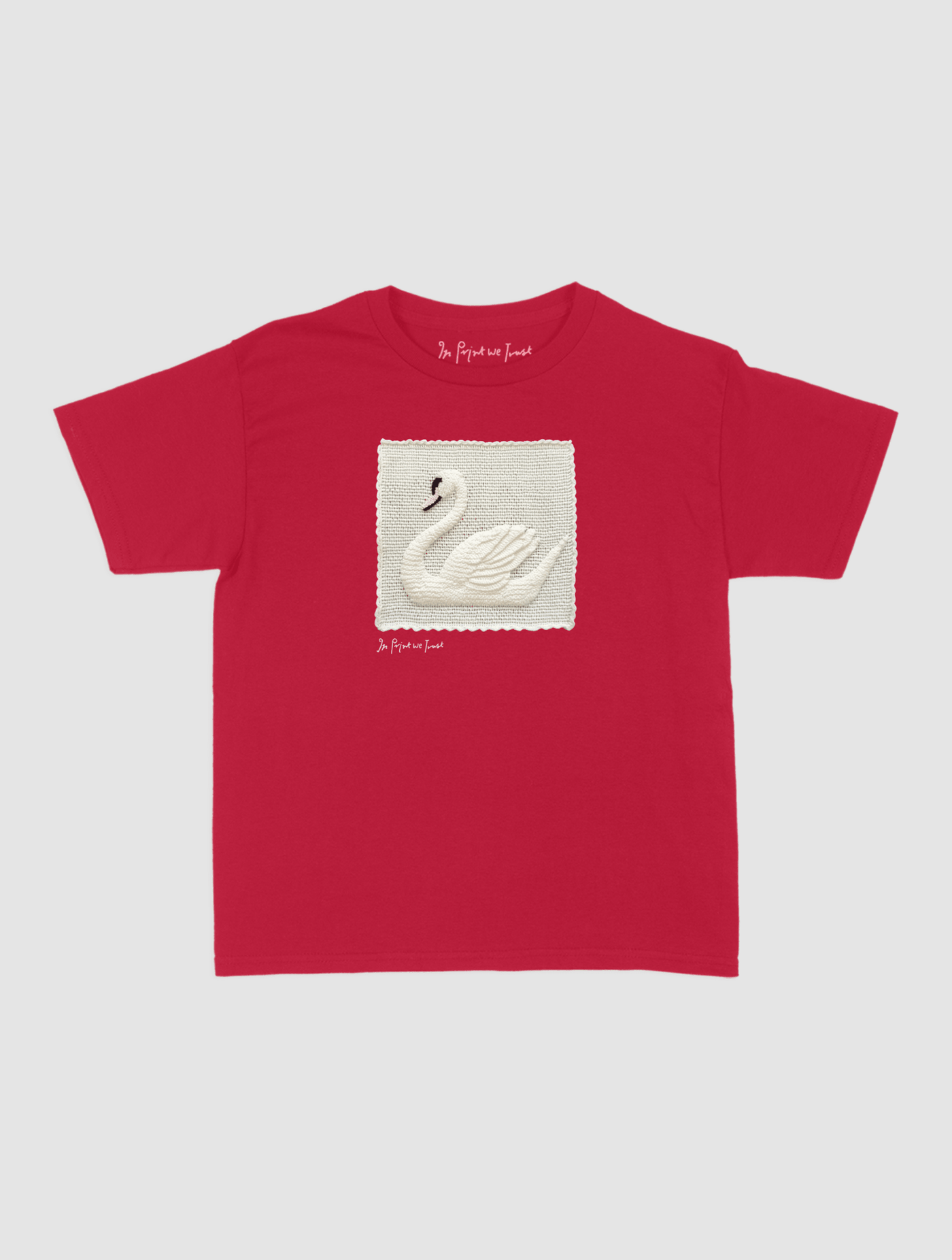 swan crochet baby tee - In Print We Trust