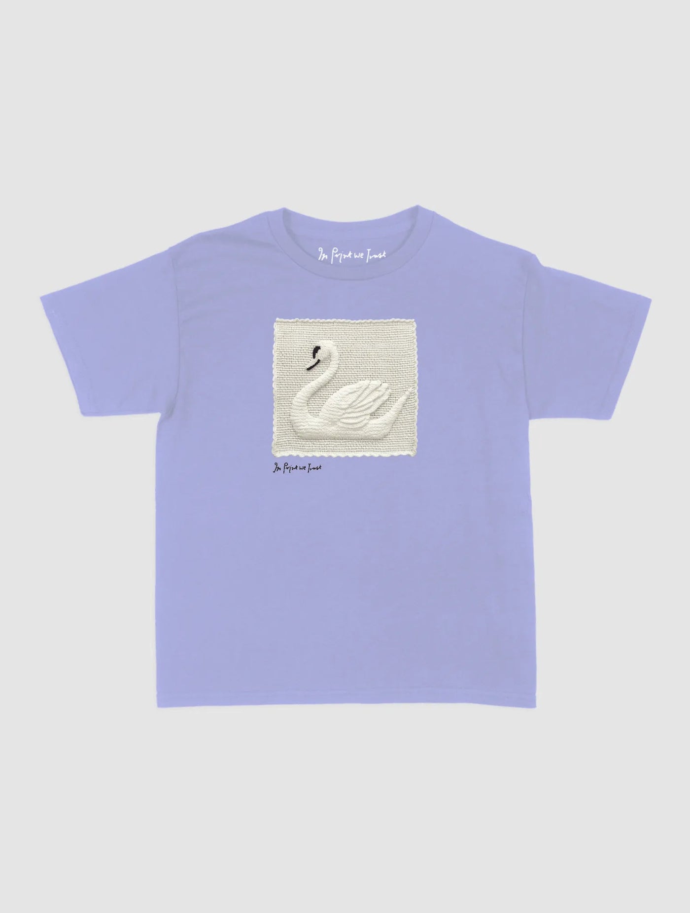 swan crochet baby tee - In Print We Trust