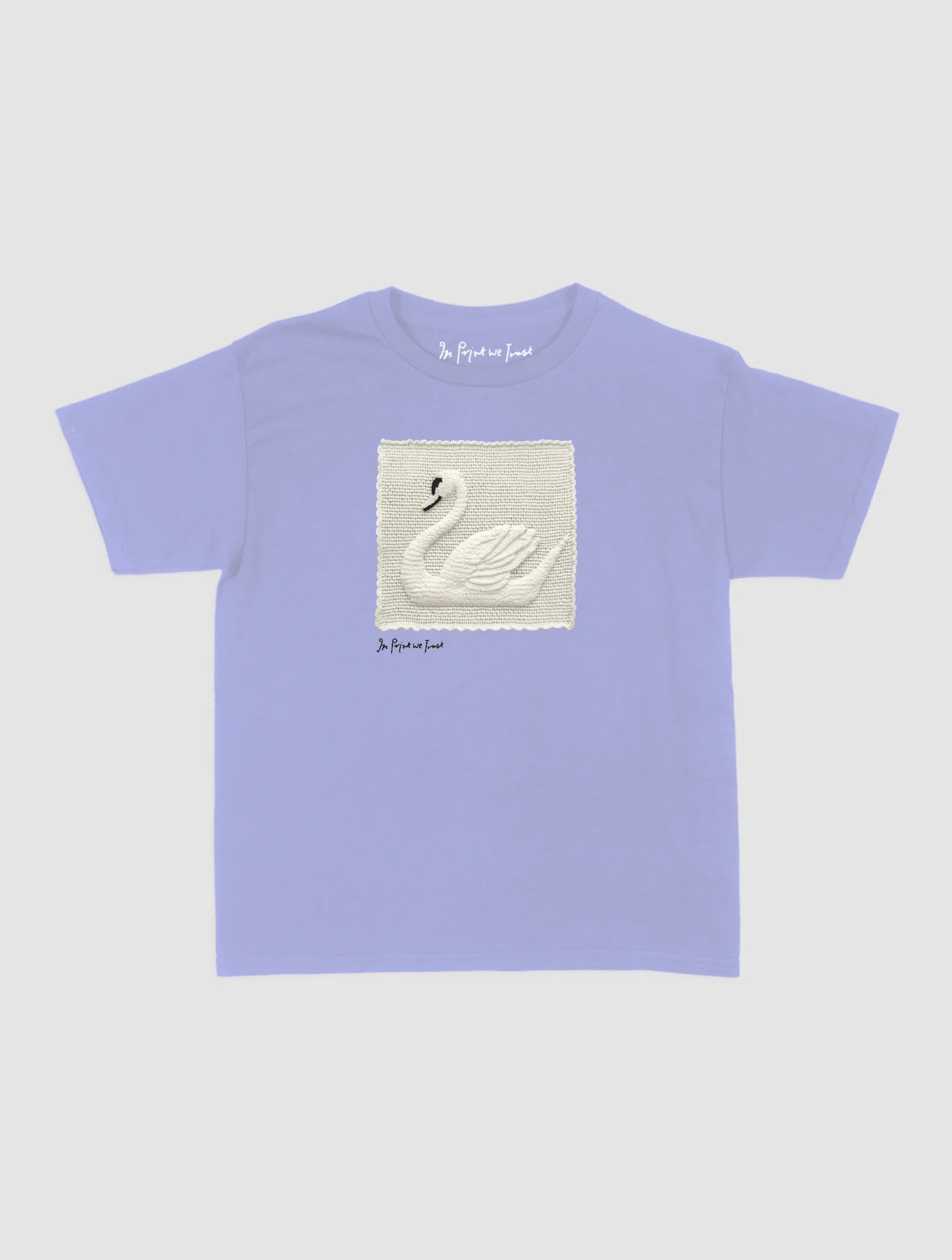 swan crochet baby tee - In Print We Trust