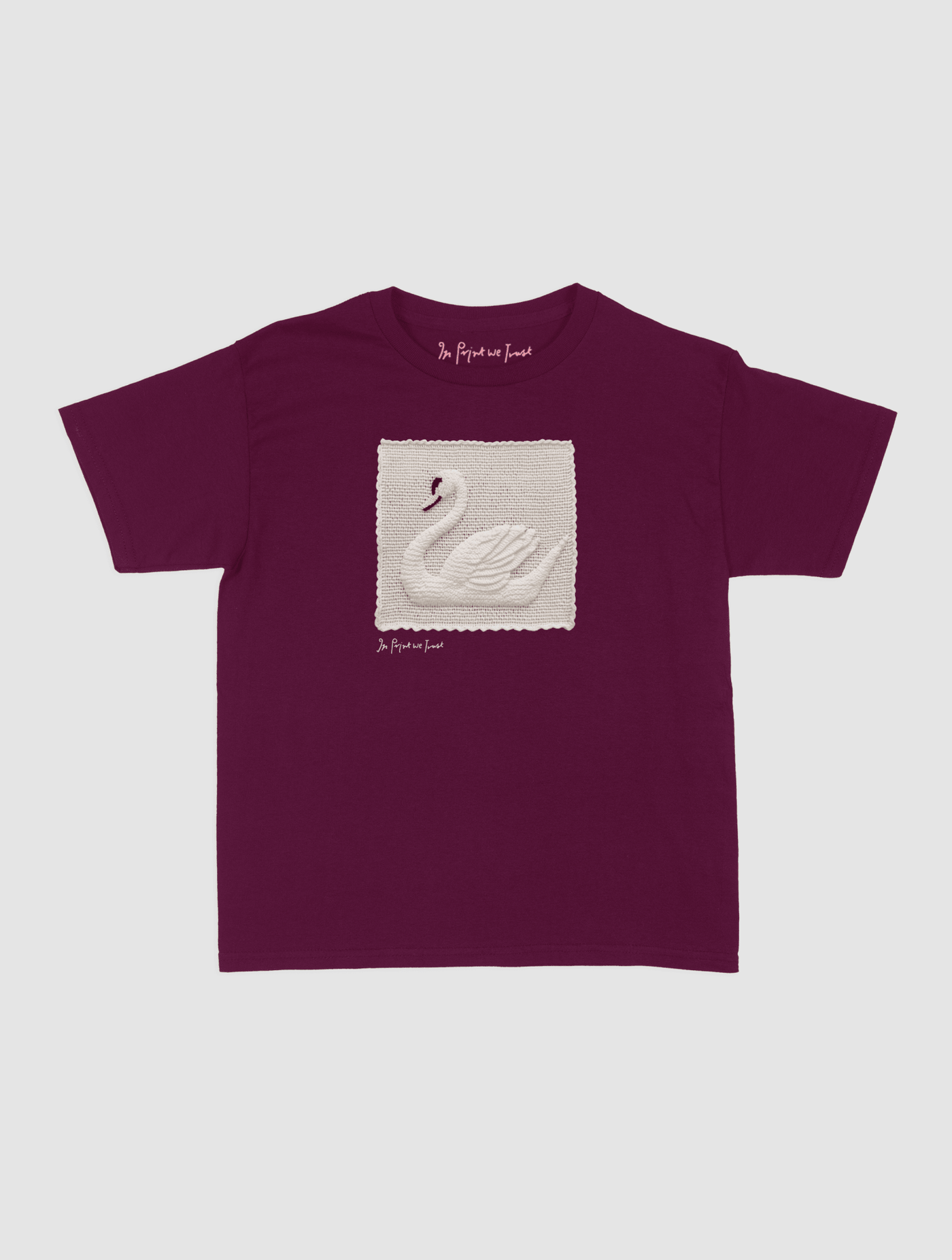 swan crochet baby tee - In Print We Trust