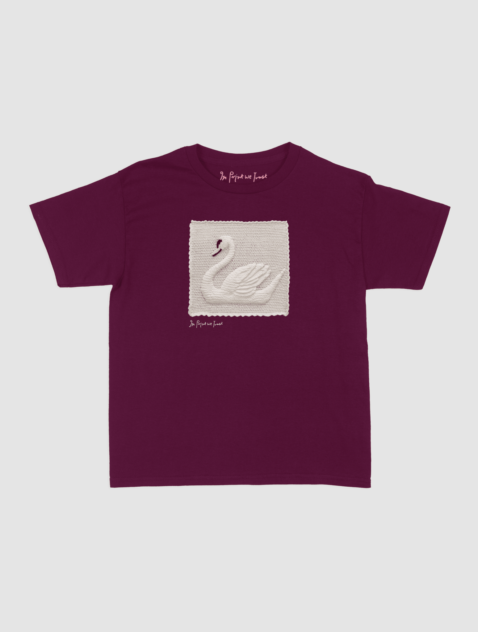 swan crochet baby tee - In Print We Trust