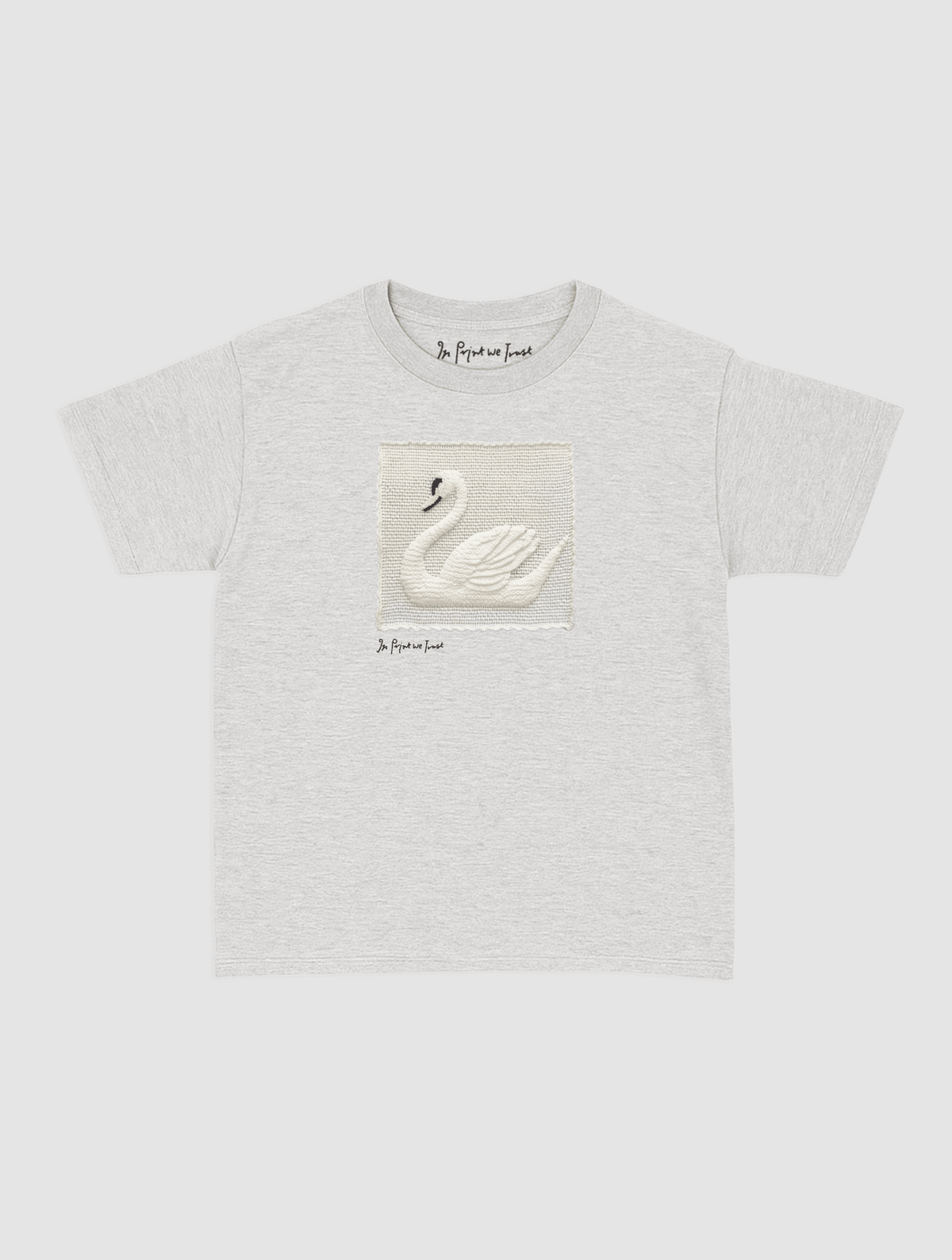 swan crochet baby tee - In Print We Trust