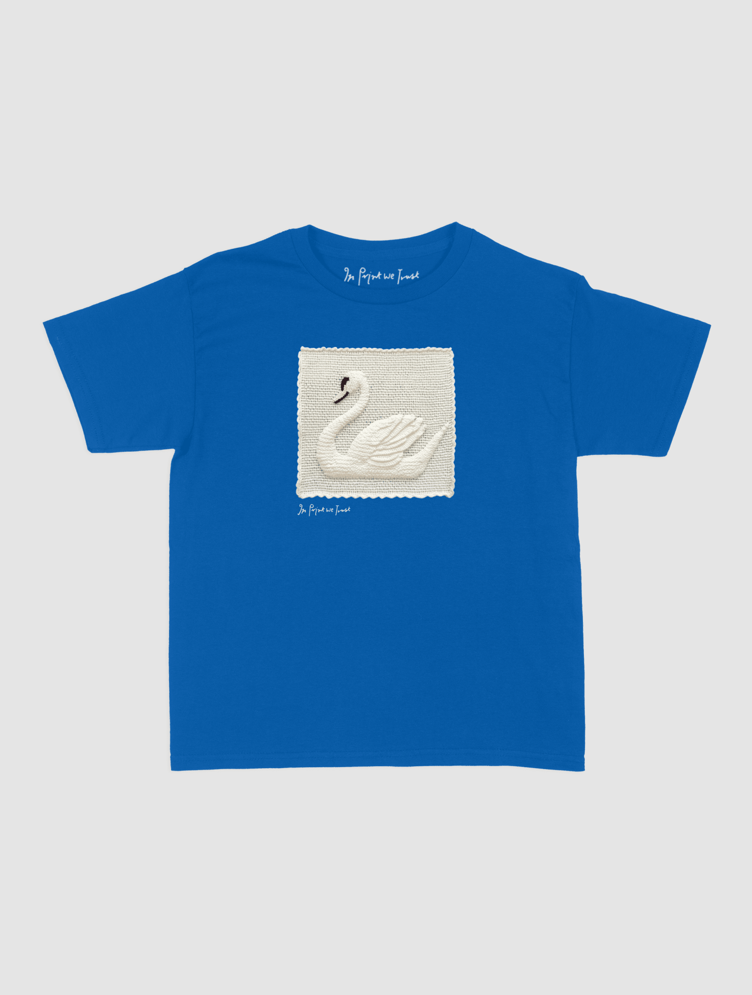 swan crochet baby tee - In Print We Trust