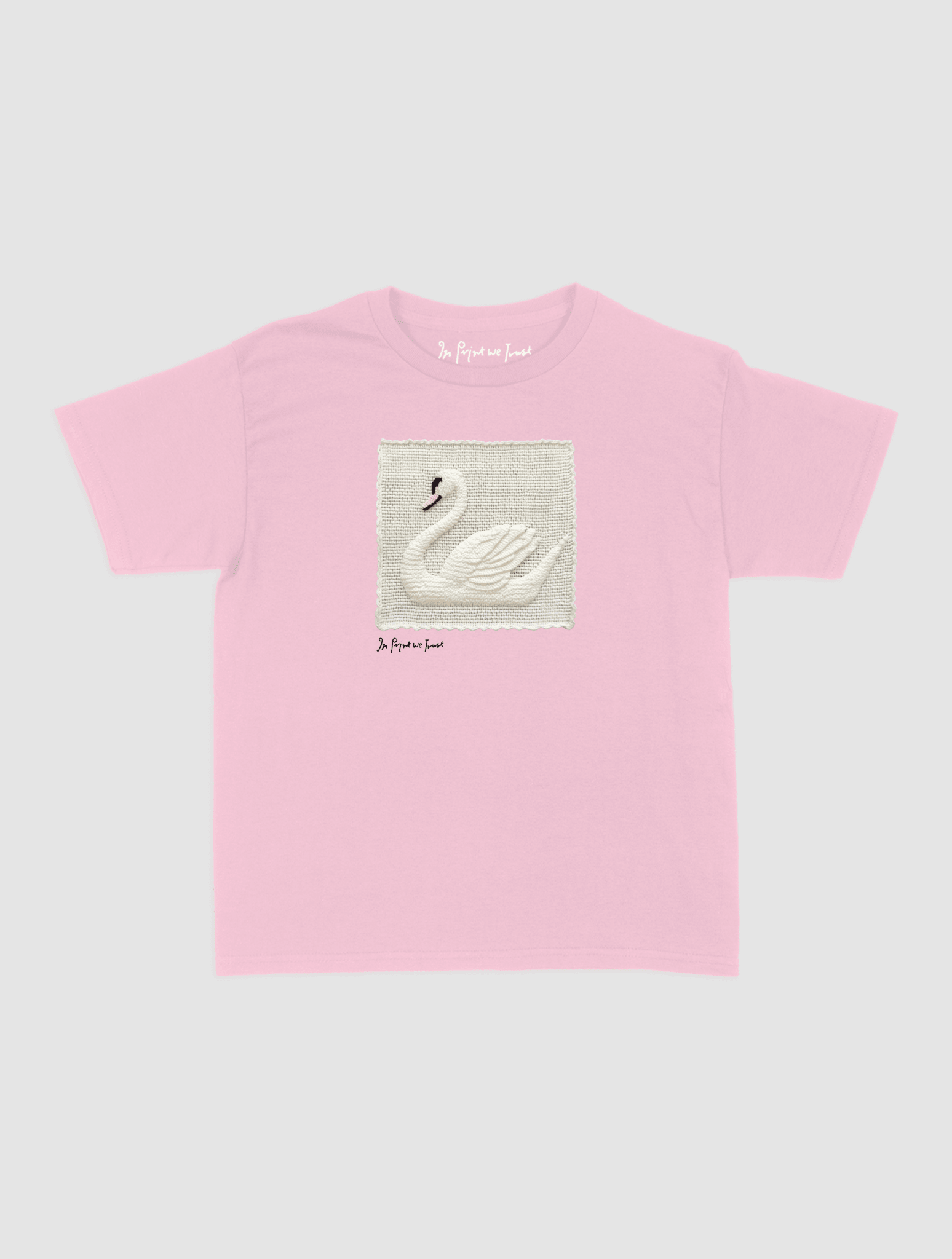 swan crochet baby tee - In Print We Trust