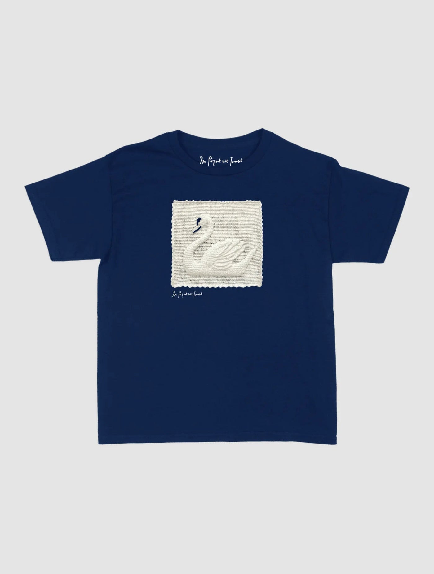 swan crochet baby tee - In Print We Trust