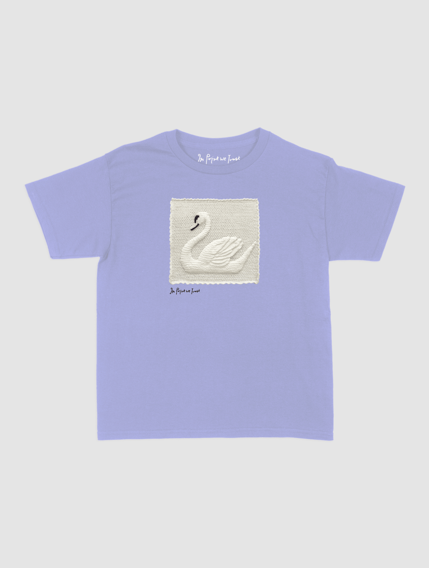 swan crochet baby tee - In Print We Trust