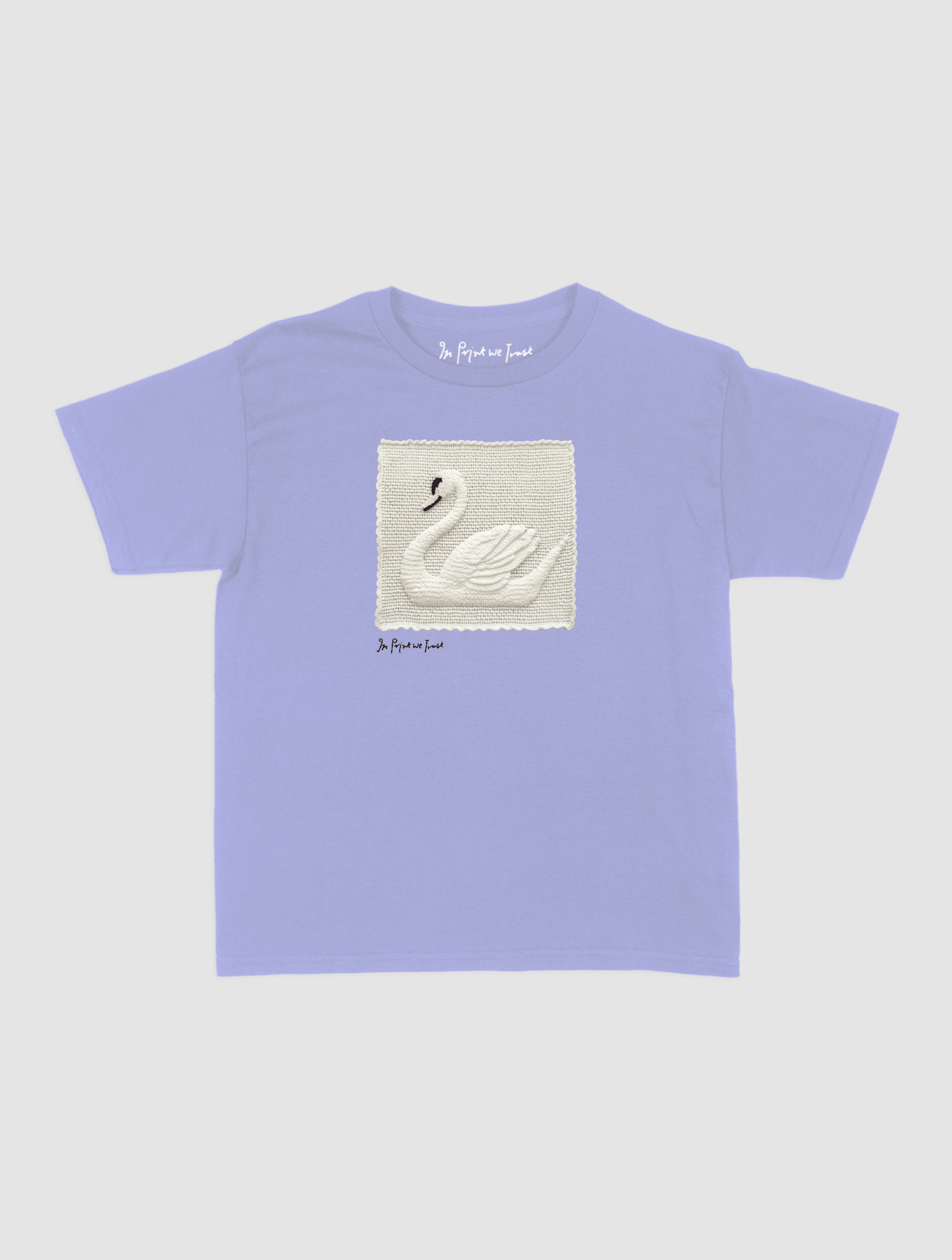 swan crochet baby tee - In Print We Trust